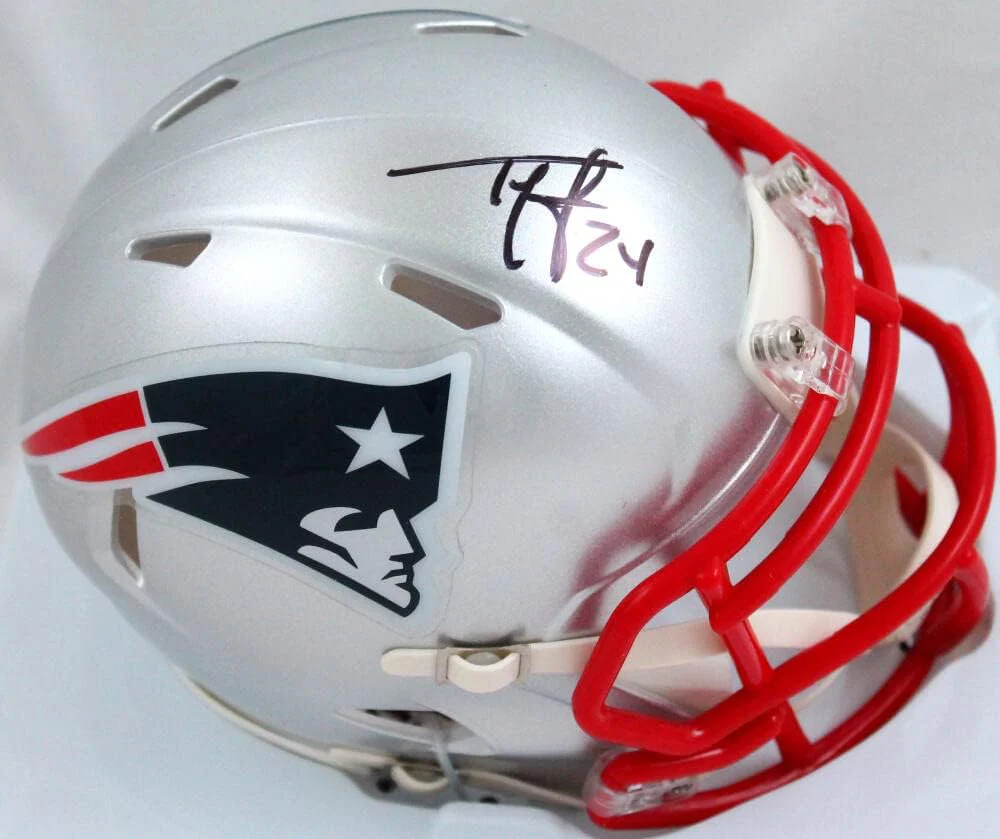 Ty Law Autographed New England Patriots Speed Mini Helmet-Beckett W Hologram - Image 7
