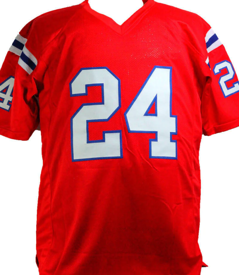 Ty Law Autographed Red Pro Style Jersey-Beckett W Hologram *Black - Image 3