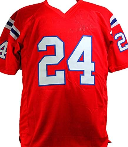 Ty Law Autographed Red Pro Style Jersey-Beckett W Hologram *Black - Image 7