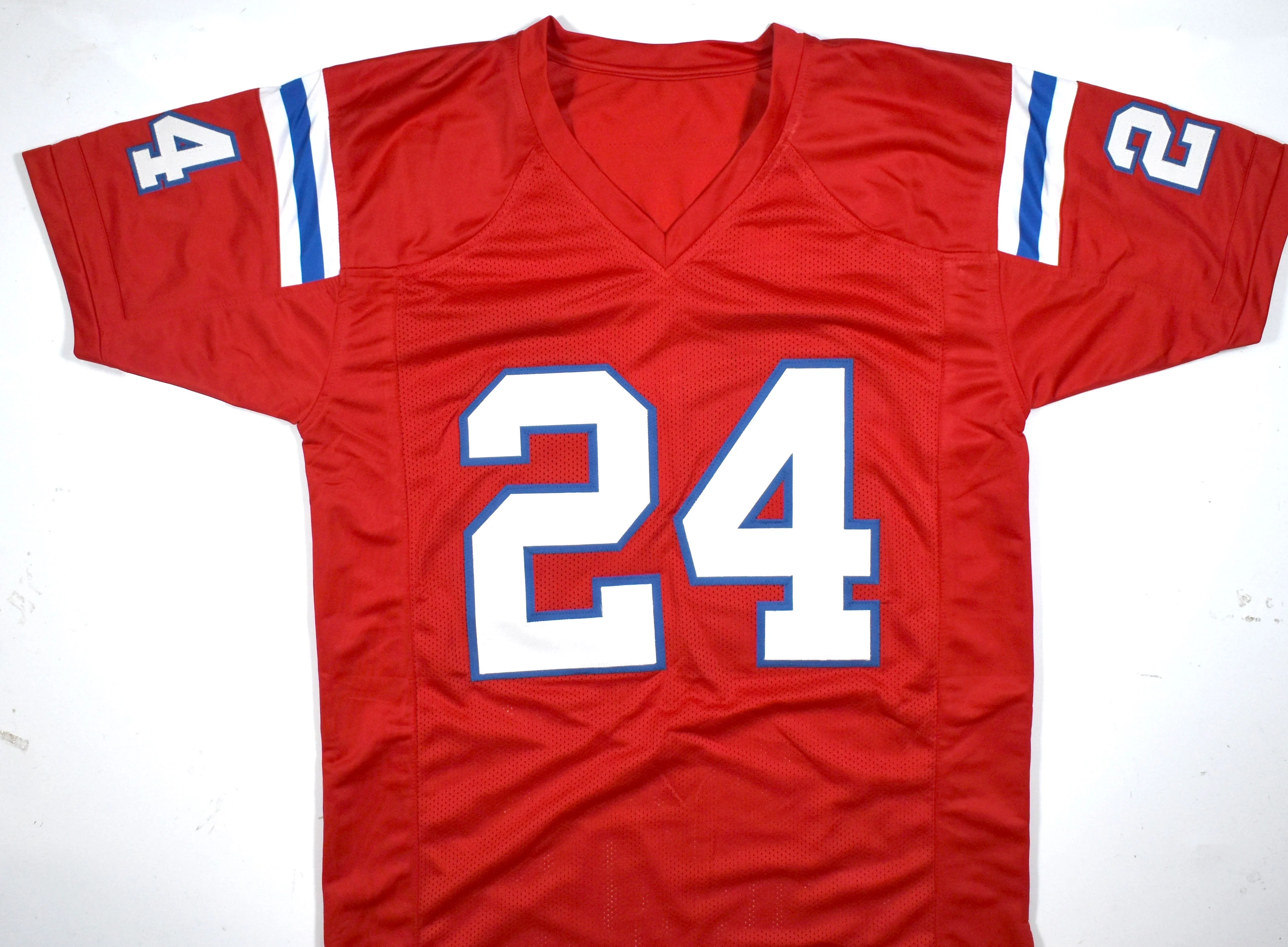 Ty Law Autographed Red Pro Style Jersey - Beckett W Hologram *Black *Up - Image 3