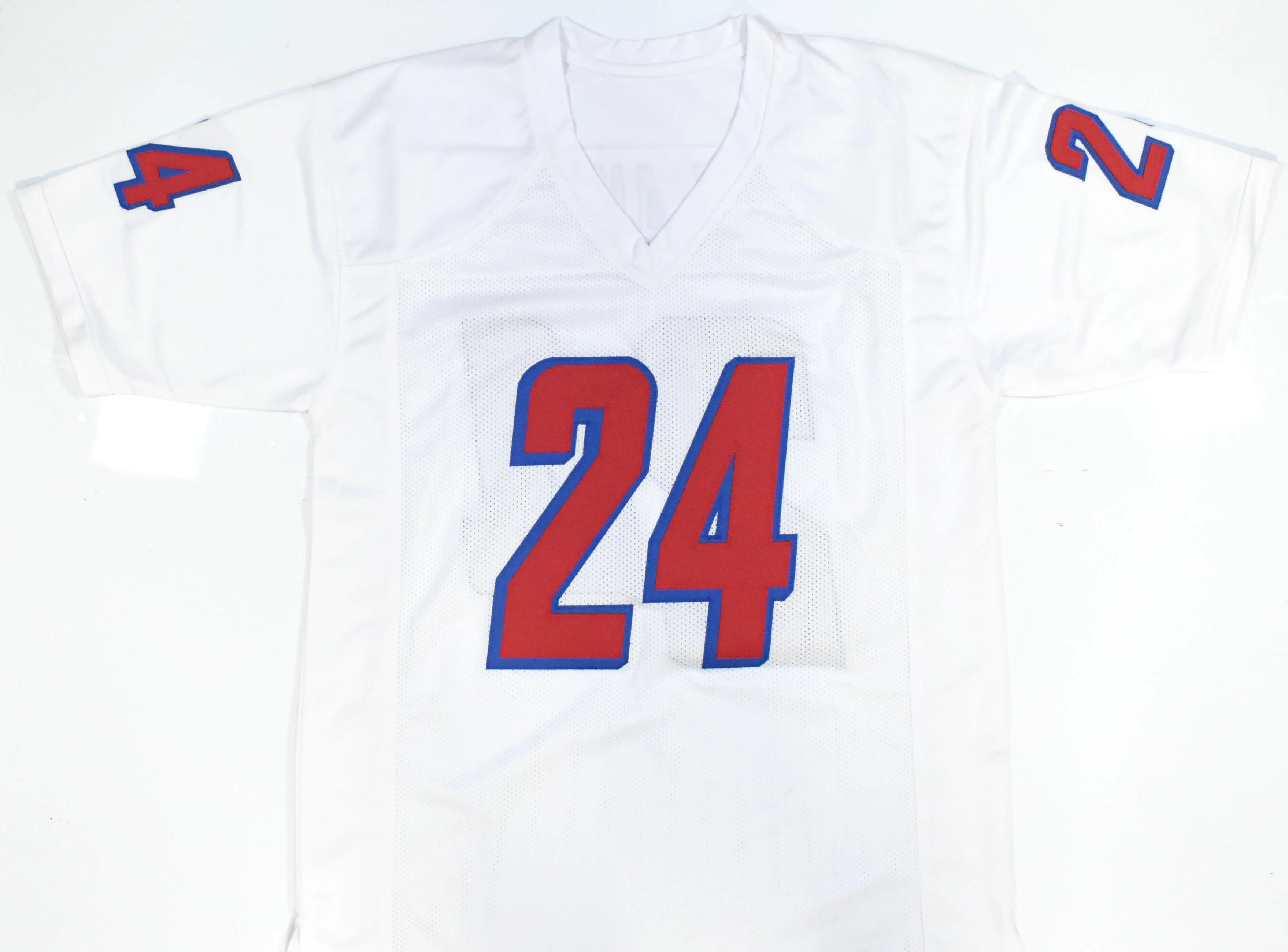 Ty Law Autographed White Pro Style Jersey w/ HOF - Beckett W Hologram *Black - Image 3