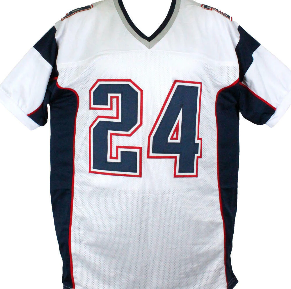 Ty Law Autographed White Pro Style Jersey w/HOF-Beckett W Hologram *Silver - Image 3