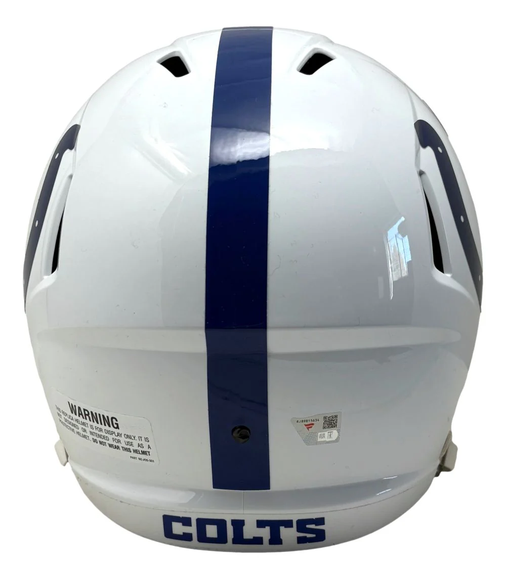 Tyler Warren Signed Indianapolis Colts FS Speed Replica Helmet Fanatics w/ Case - Image 3