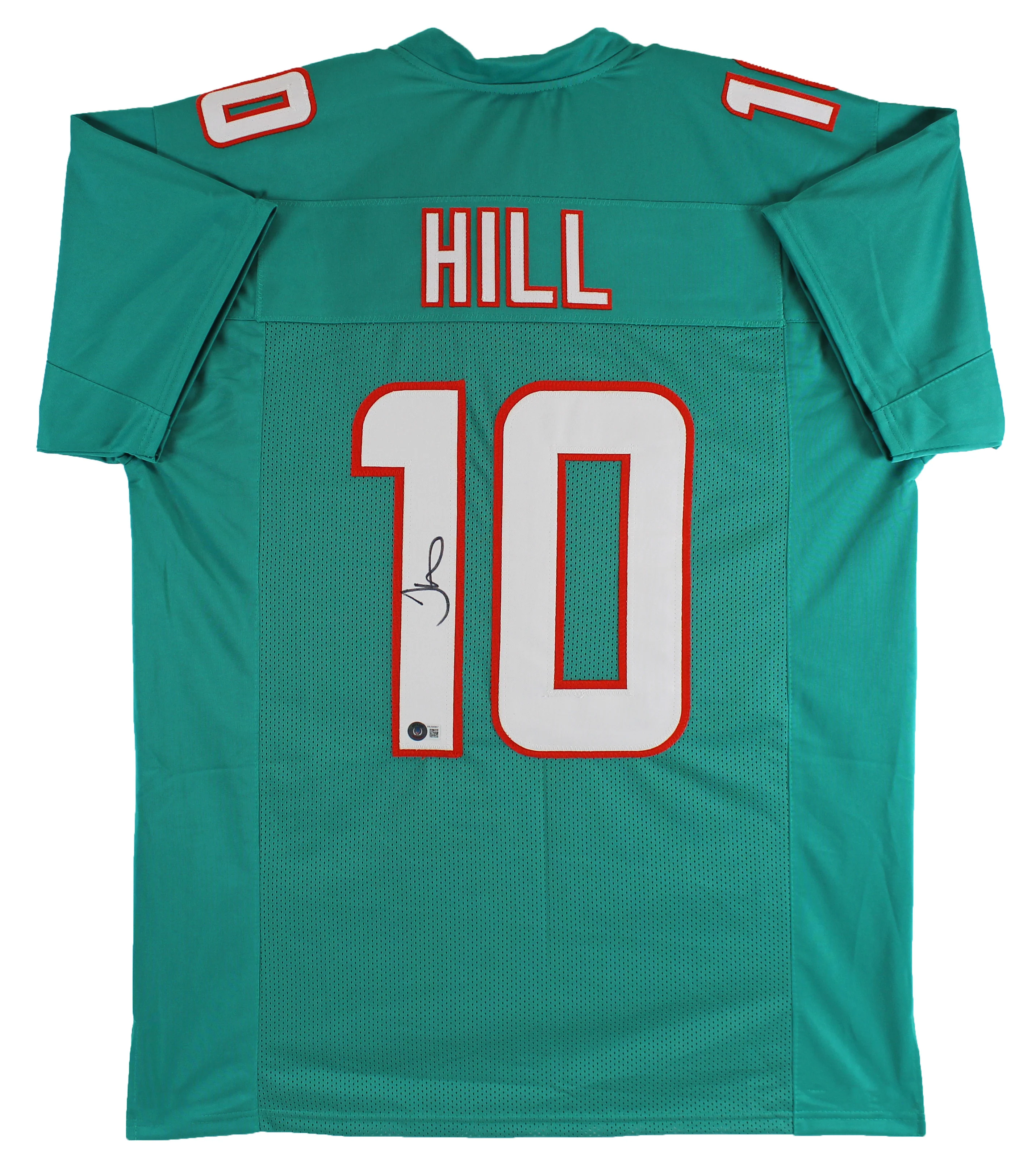 Tyreek Hill Authentic Signed Teal Pro Style Jersey Autographed BAS Witnessed - Image 2