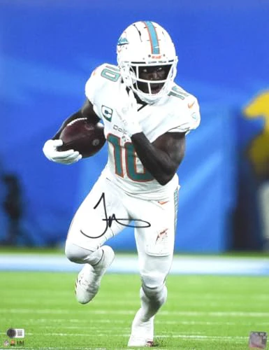 Tyreek Hill Autographed Miami Dolphins 16x20 White Jersey Photo- Beckett W Holo - Image 3