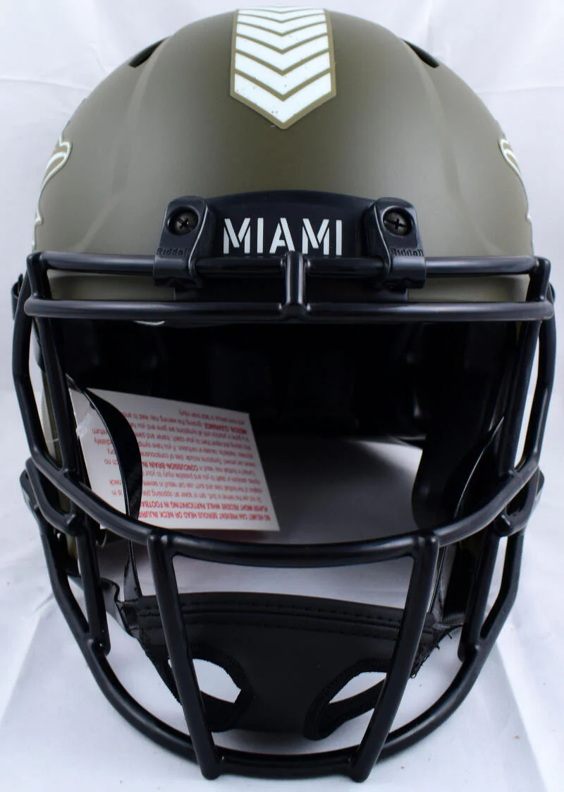 Tyreek Hill Signed Dolphins F/S Salute to Service Speed Auth Helmet-Beckett W - Image 3