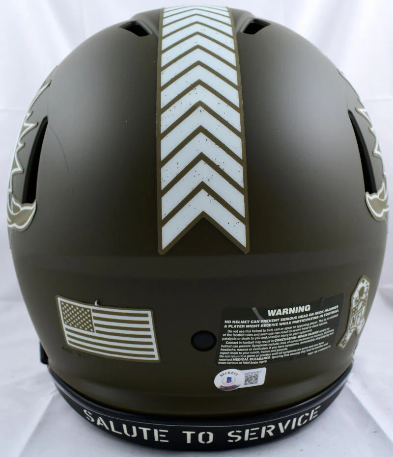 Tyreek Hill Signed Dolphins F/S Salute to Service Speed Auth Helmet-Beckett W - Image 4