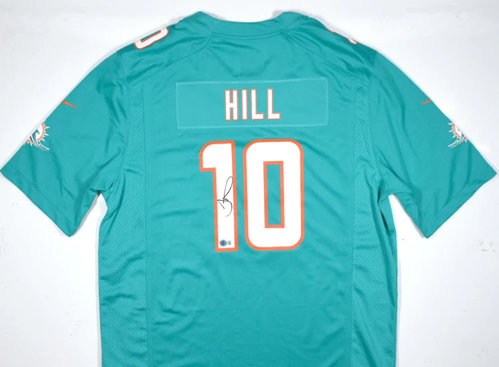Tyreek Hill Autographed Miami Dolphins Nike Teal Game Jersey-Beckett W Hologram - Image 5