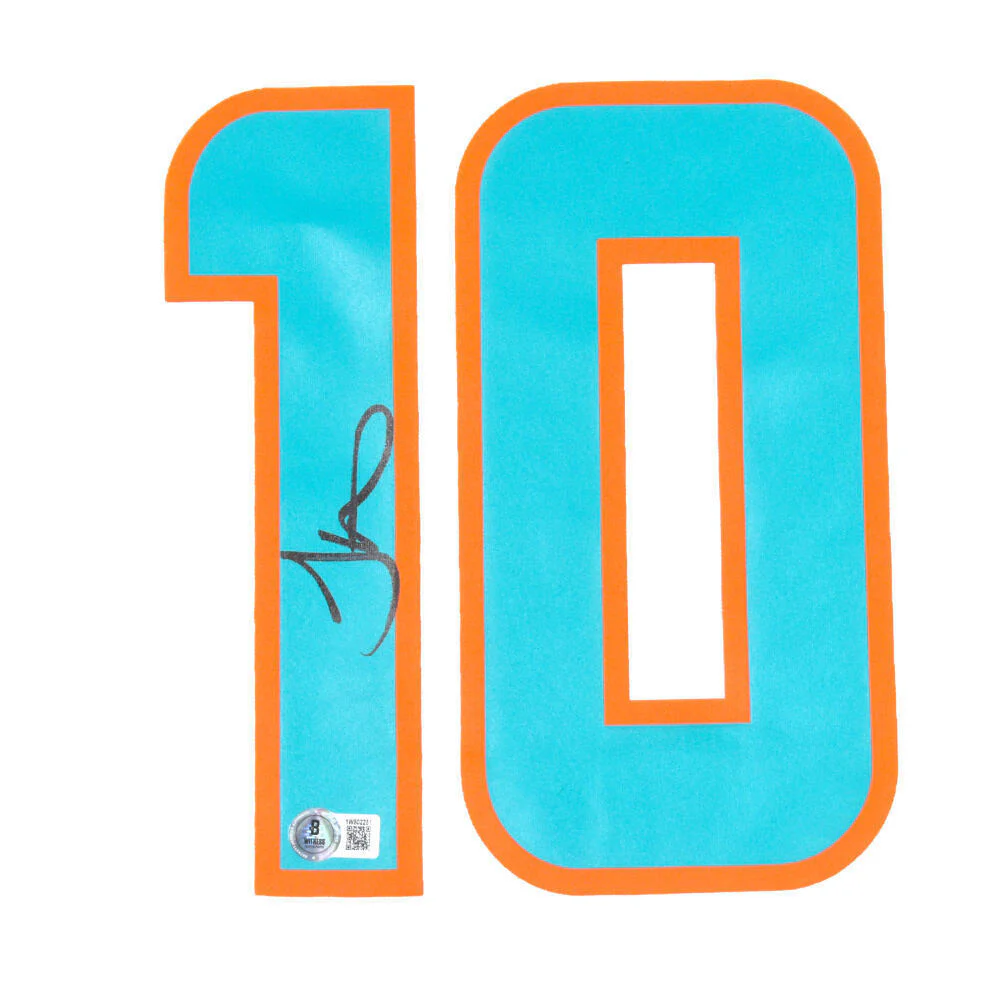 Tyreek Hill Autographed Miami Dolphins Nike White Game Jersey-Beckett W Hologram - Image 2