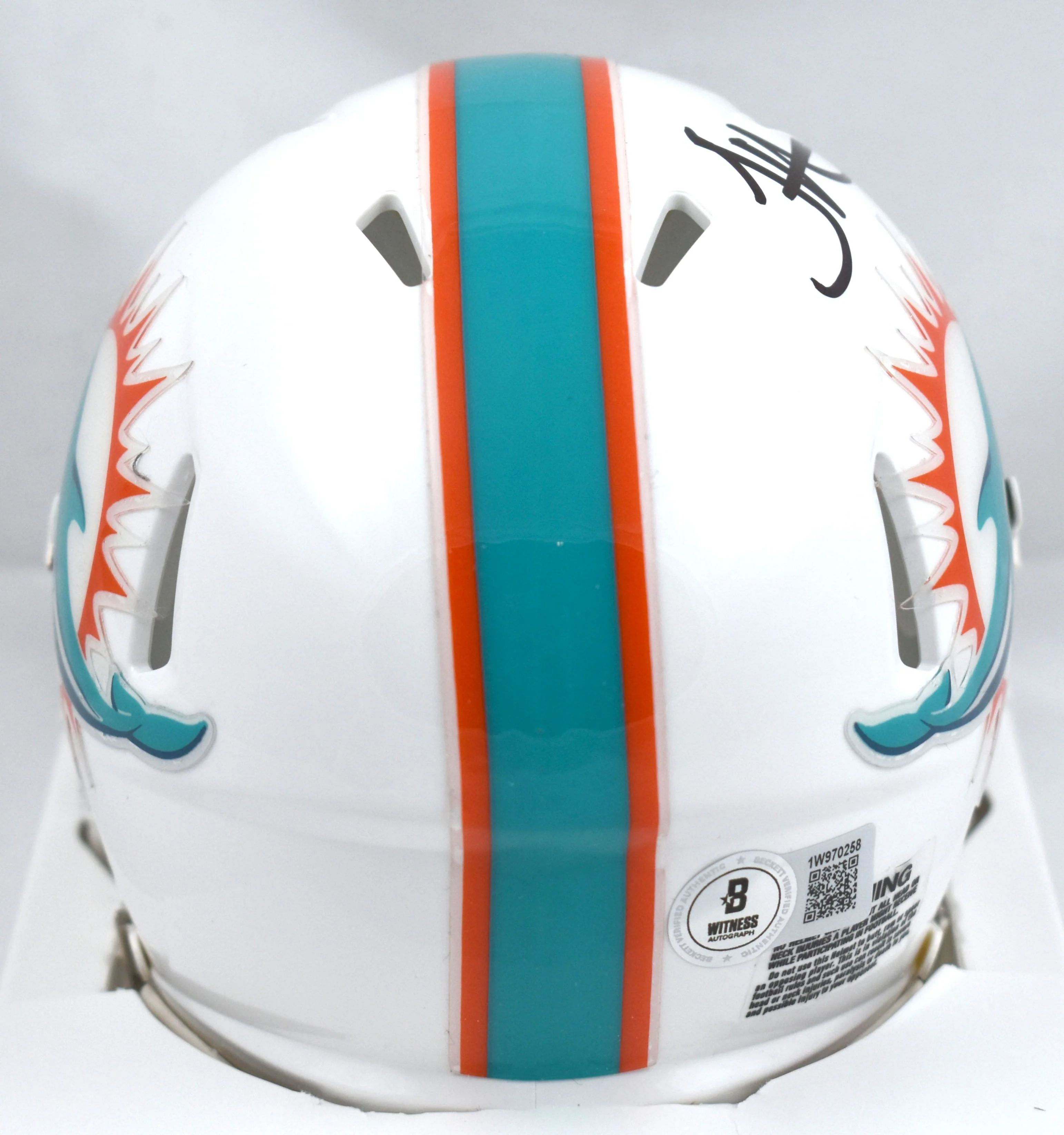 Tyreek Hill Autographed Miami Dolphins Speed Mini Helmet-Beckett W Hologram - Image 3
