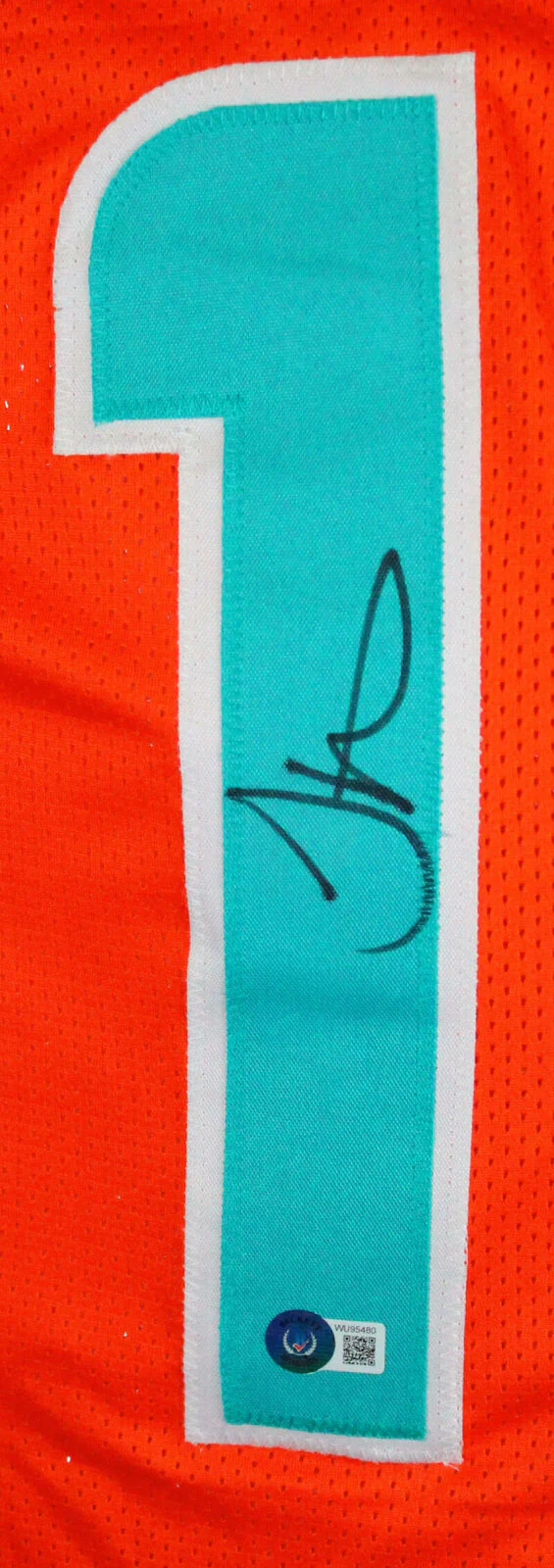 Tyreek Hill Autographed Orange Pro Style Jersey-Beckett W Hologram *Black - Image 2