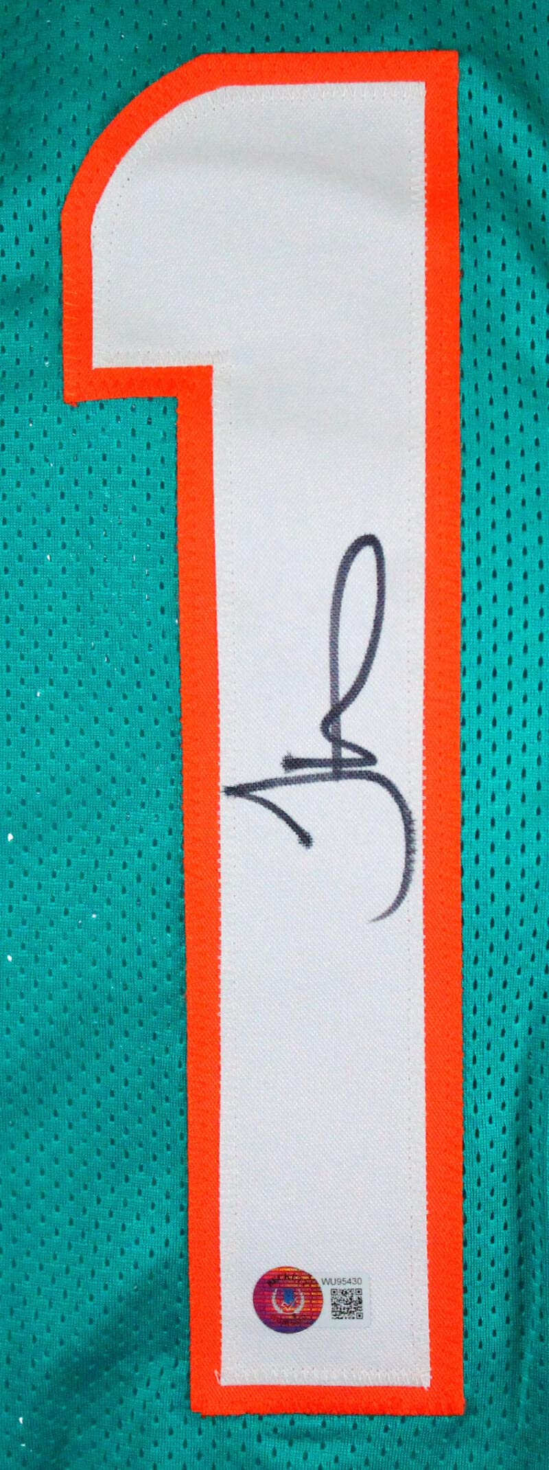 Tyreek Hill Autographed Teal Pro Style Jersey-Beckett W Hologram *Black - Image 7