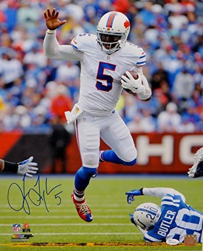 Tyrod Taylor Autographed Buffalo Bills 16x20 Jump Over P.F. Photo- PSA/DNA Auth - Image 4