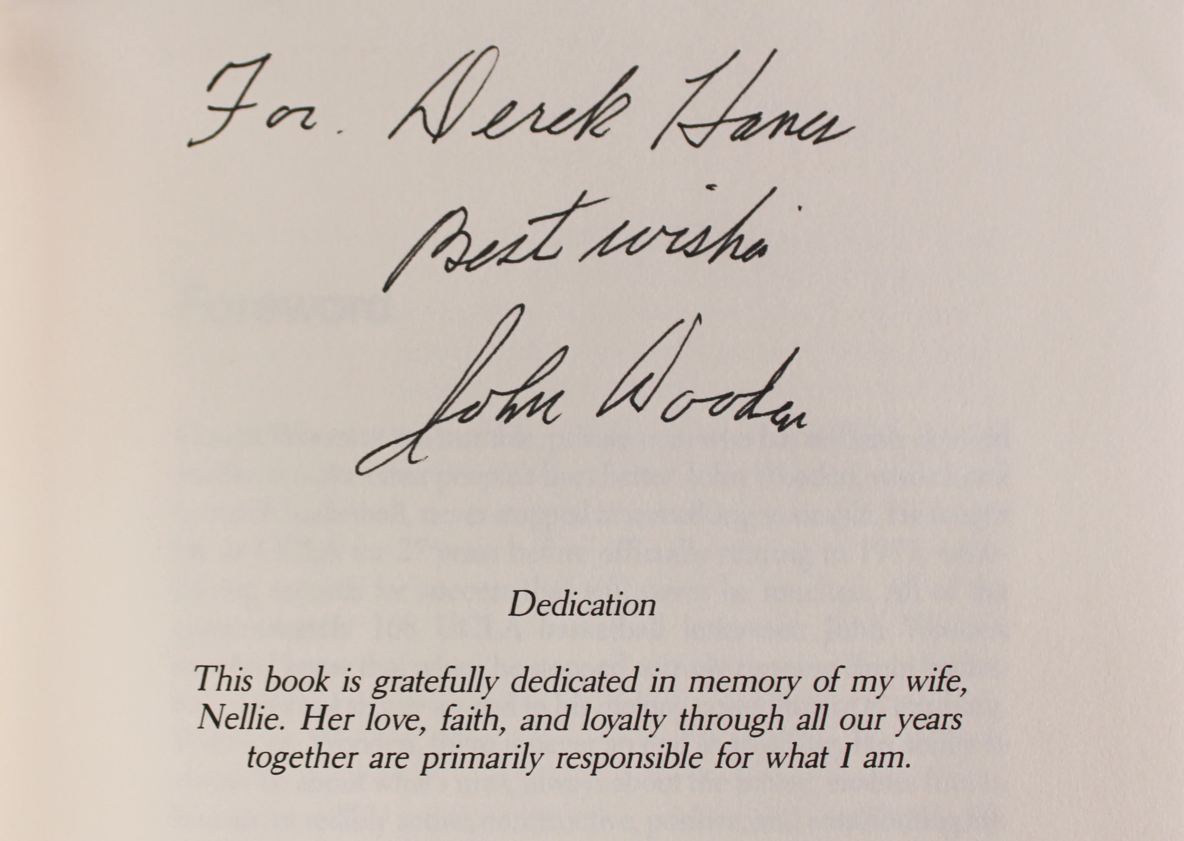 UCLA John Wooden "Best Wishes" Signed They Call Me Coach Book BAS #BR84268 - Image 3