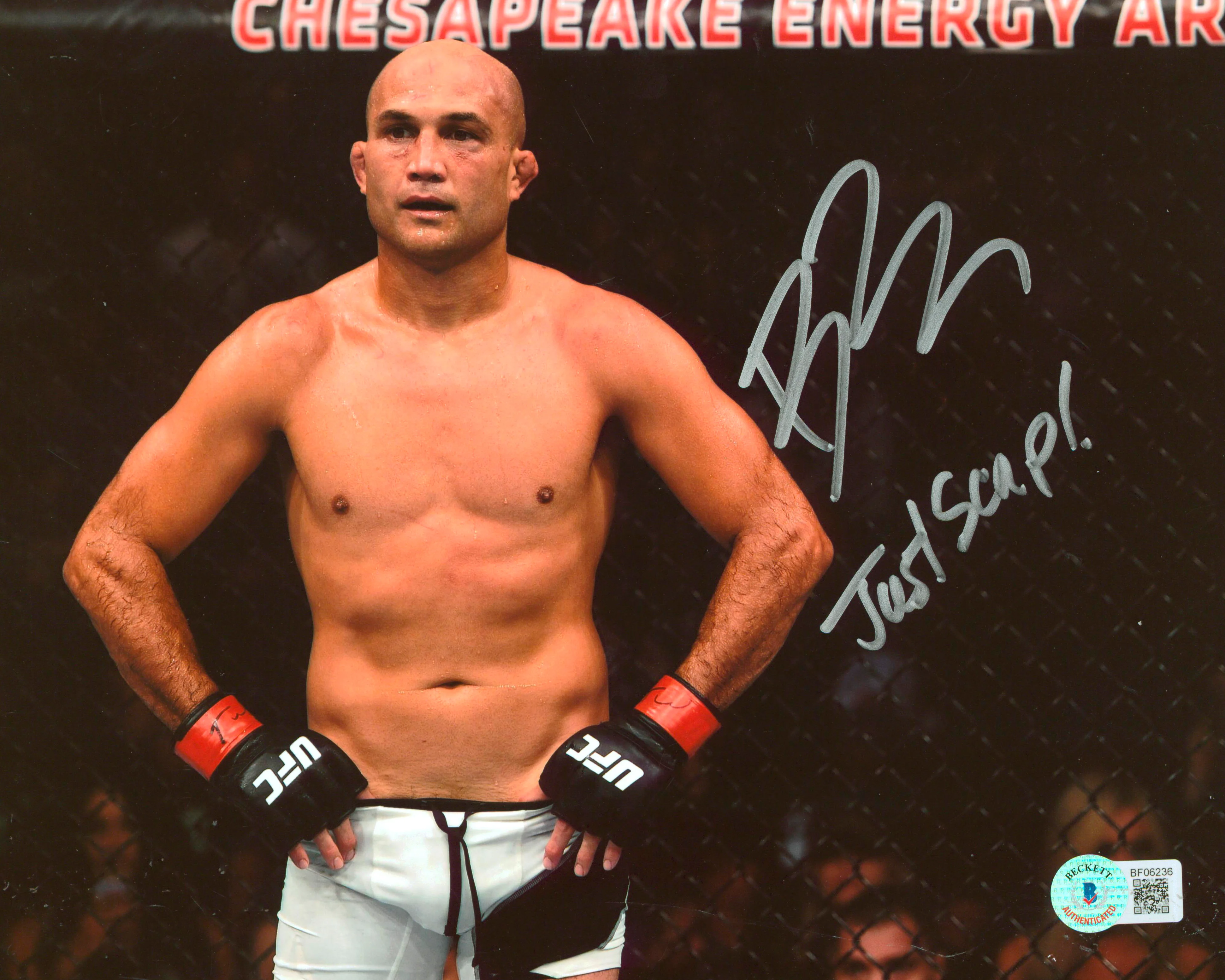 MMA B.J. Penn "Just Scrap!" Authentic Signed 8x10 Photo Autographed BAS #BF06236 - Image 2