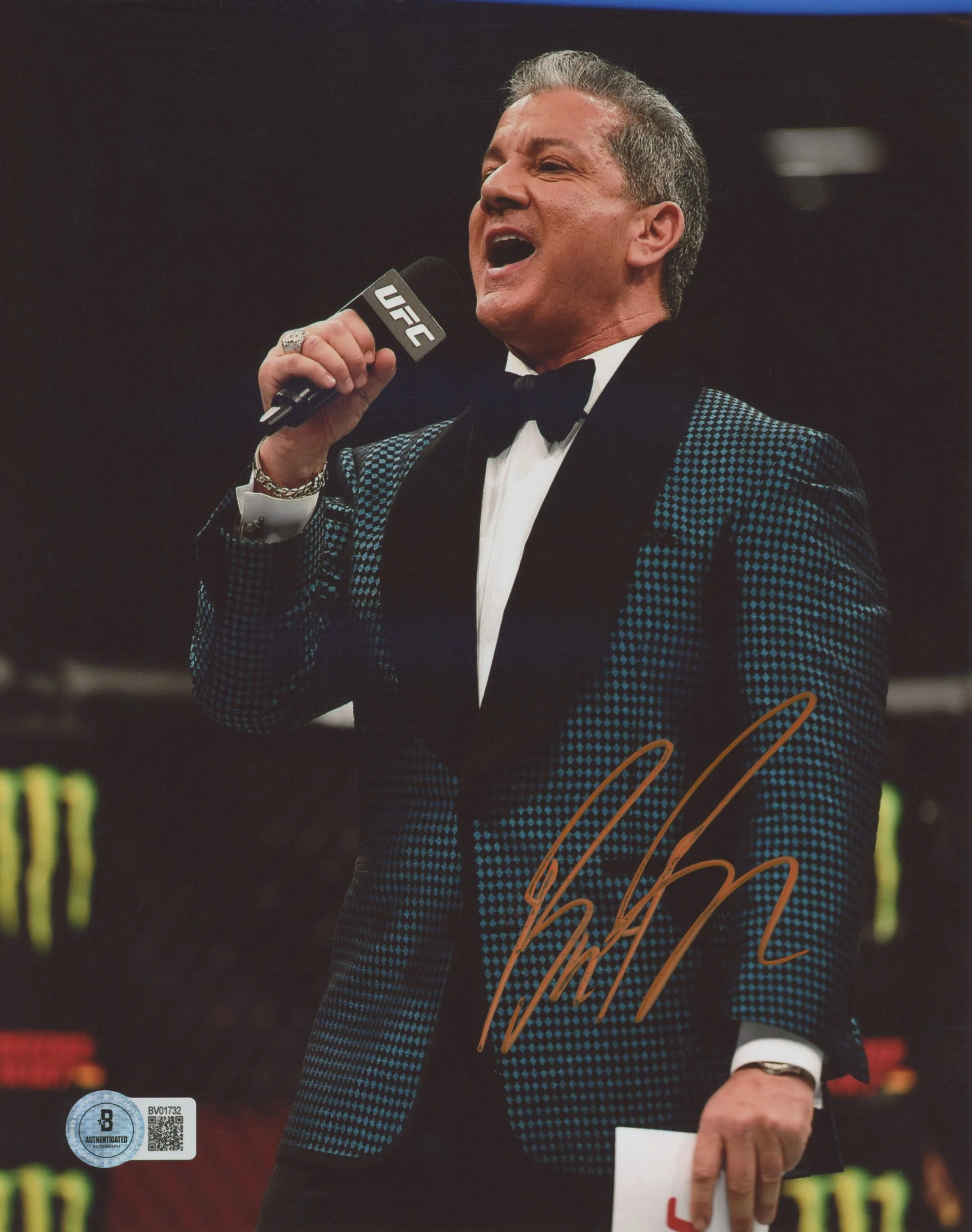 MMA Bruce Buffer Authentic Signed 8x10 Vertical Photo Autographed BAS 6