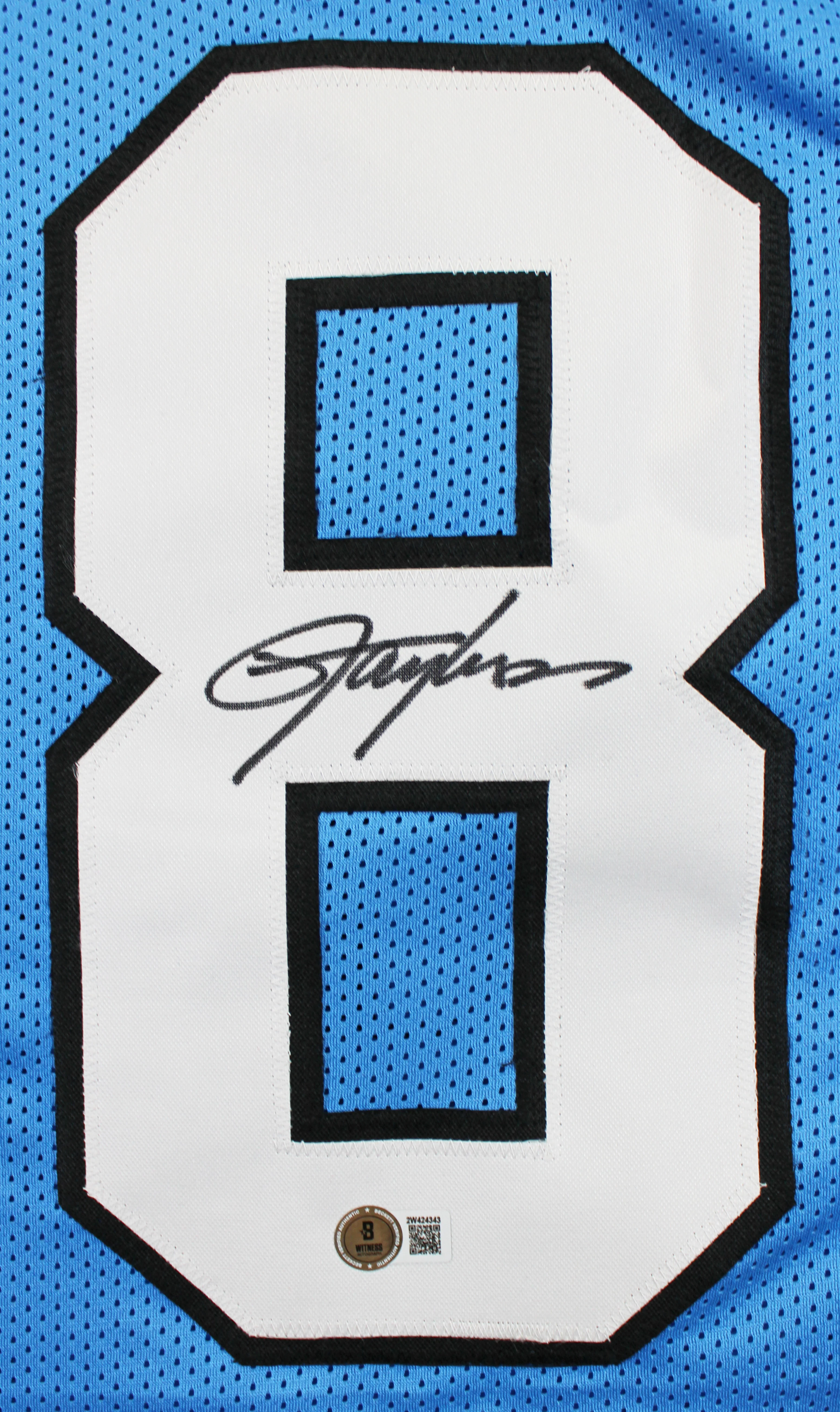 UNC Lawrence Taylor Authentic Signed Light Blue Pro Style Jersey BAS Witnessed - Image 3