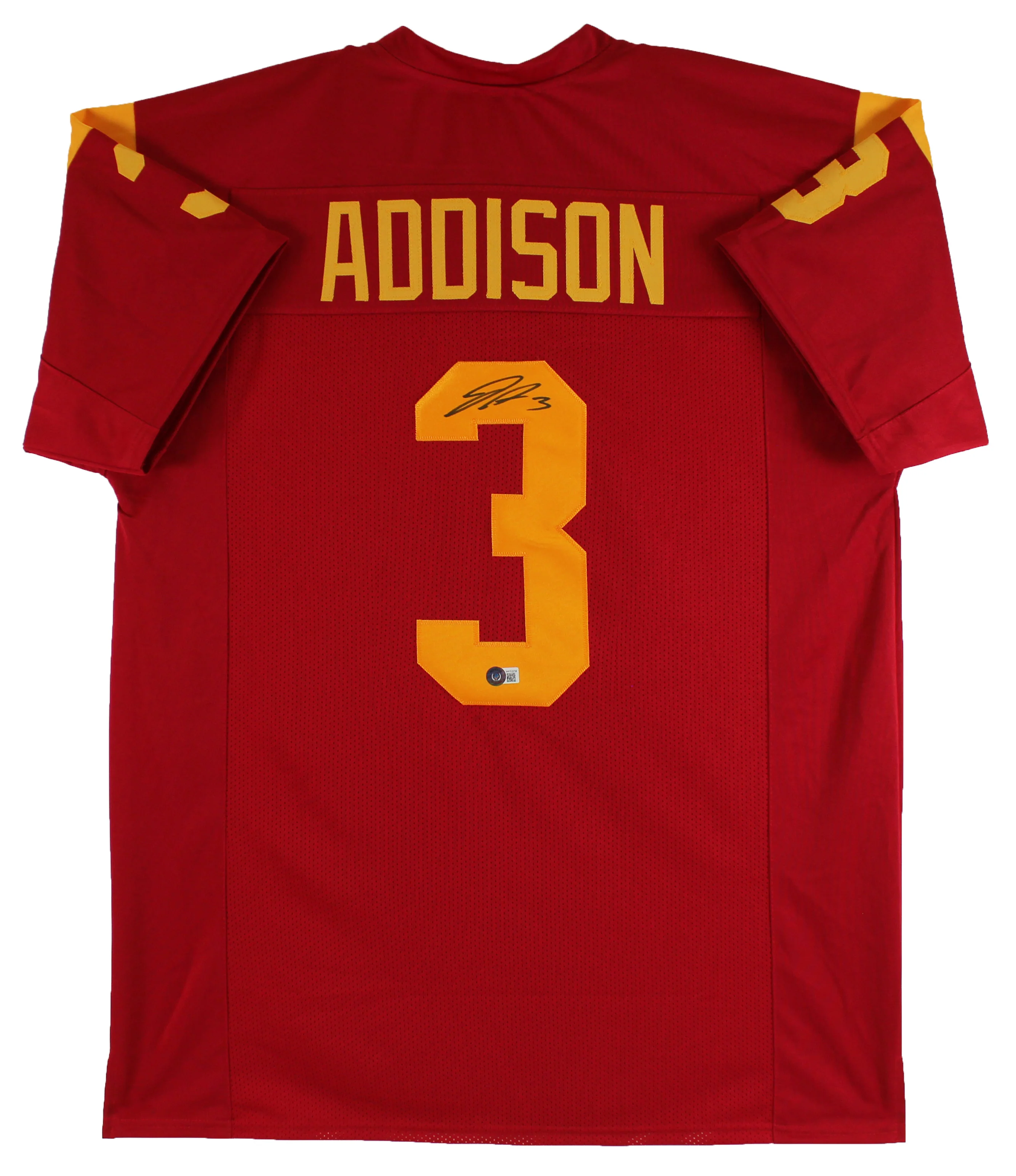 USC Jordan Addison Authentic Signed Maroon Pro Style Jersey BAS Witnessed - Image 2