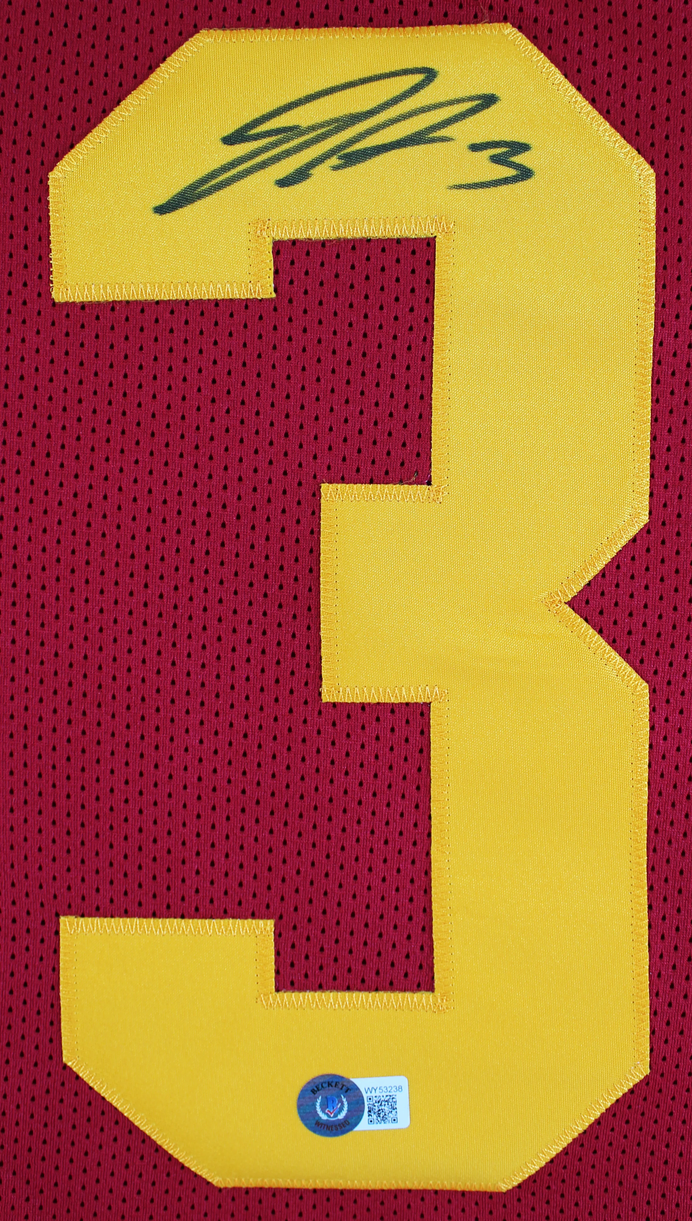 USC Jordan Addison Authentic Signed Maroon Pro Style Jersey BAS Witnessed - Image 3