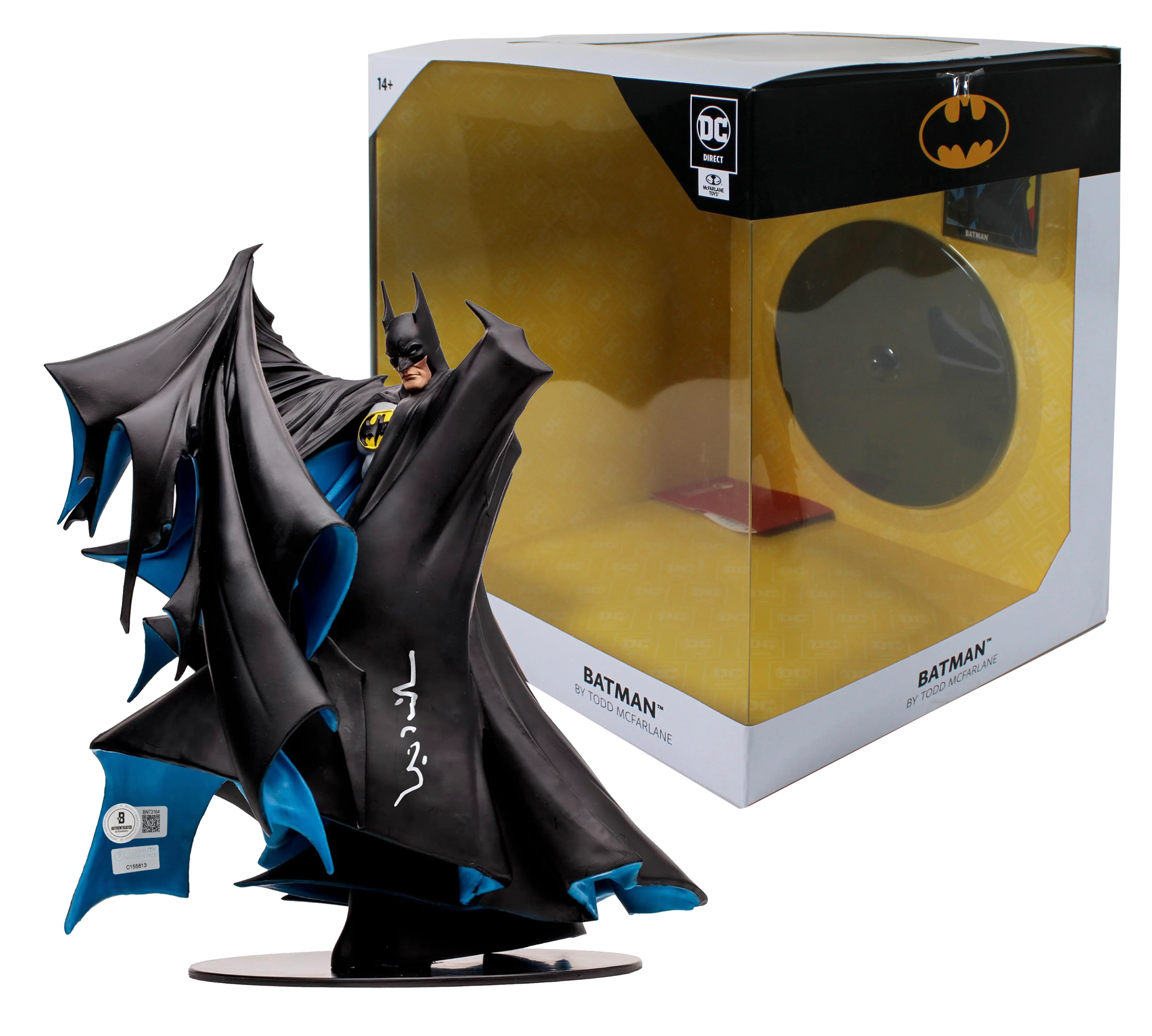 Val Kilmer Batman Forever Signed 12" Batman by Todd McFarlane Statue BAS - Image 2