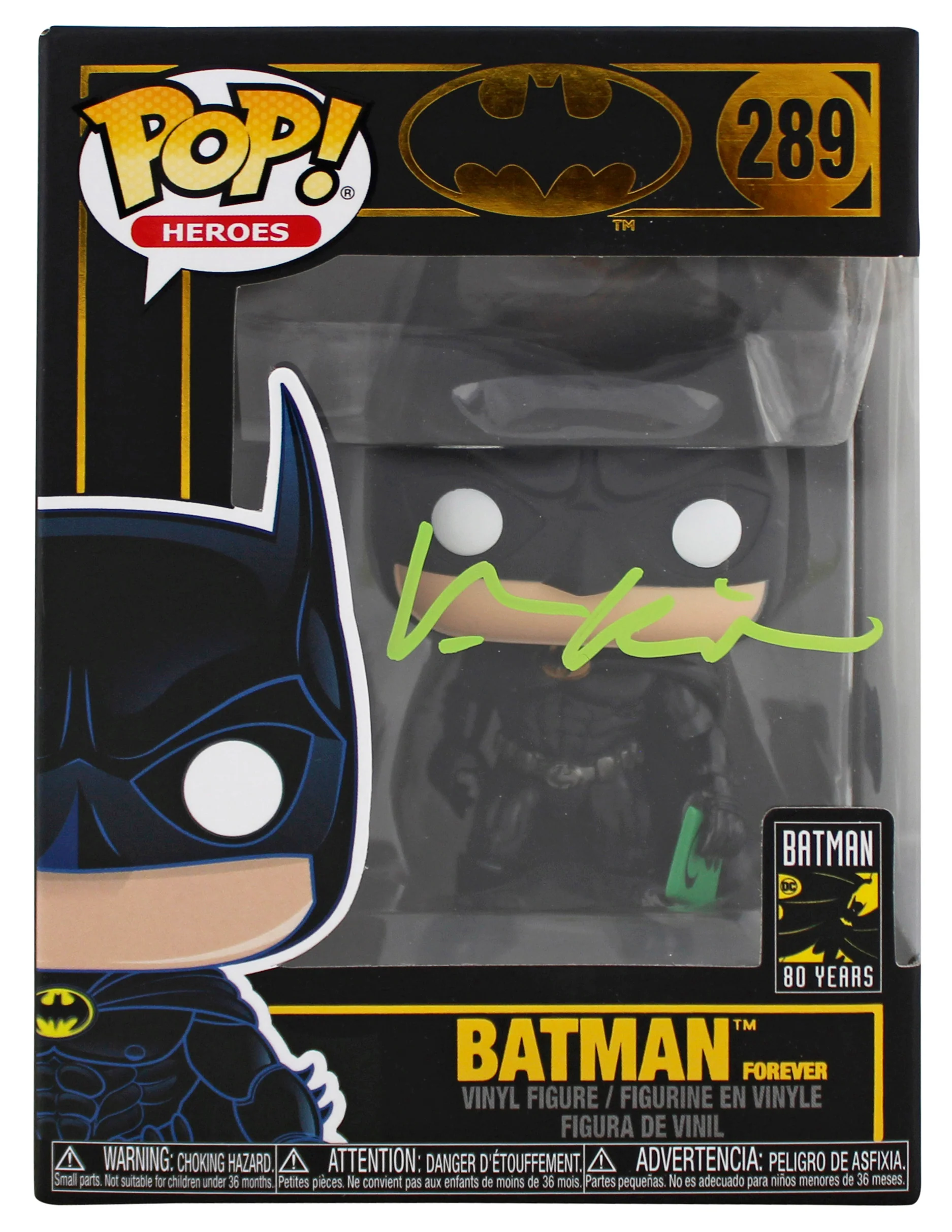 Val Kilmer Batman Forever Signed #289 Batman 80 Years Funko Pop Vinyl Figure BAS - Image 2