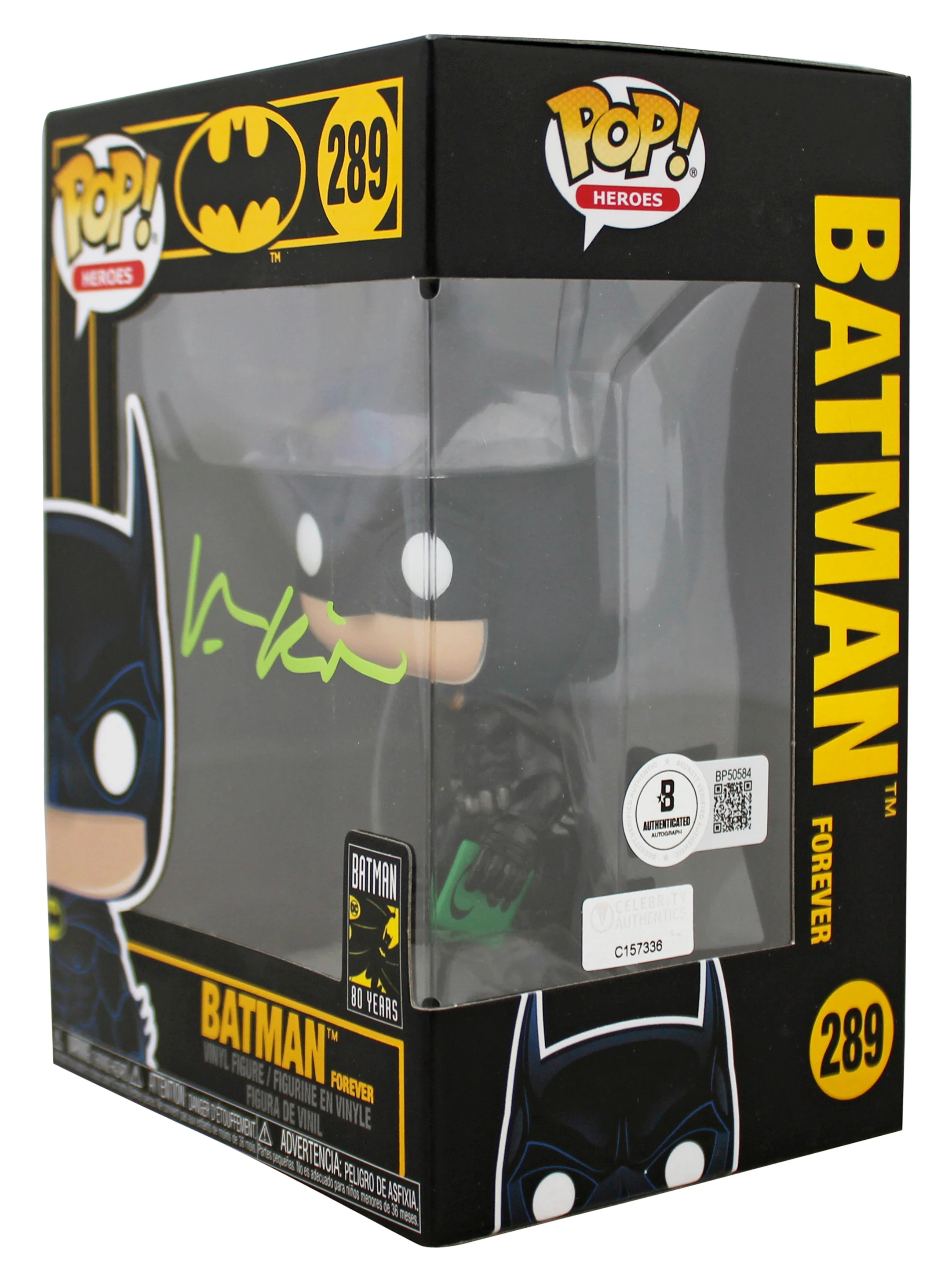 Val Kilmer Batman Forever Signed #289 Batman 80 Years Funko Pop Vinyl Figure BAS - Image 3
