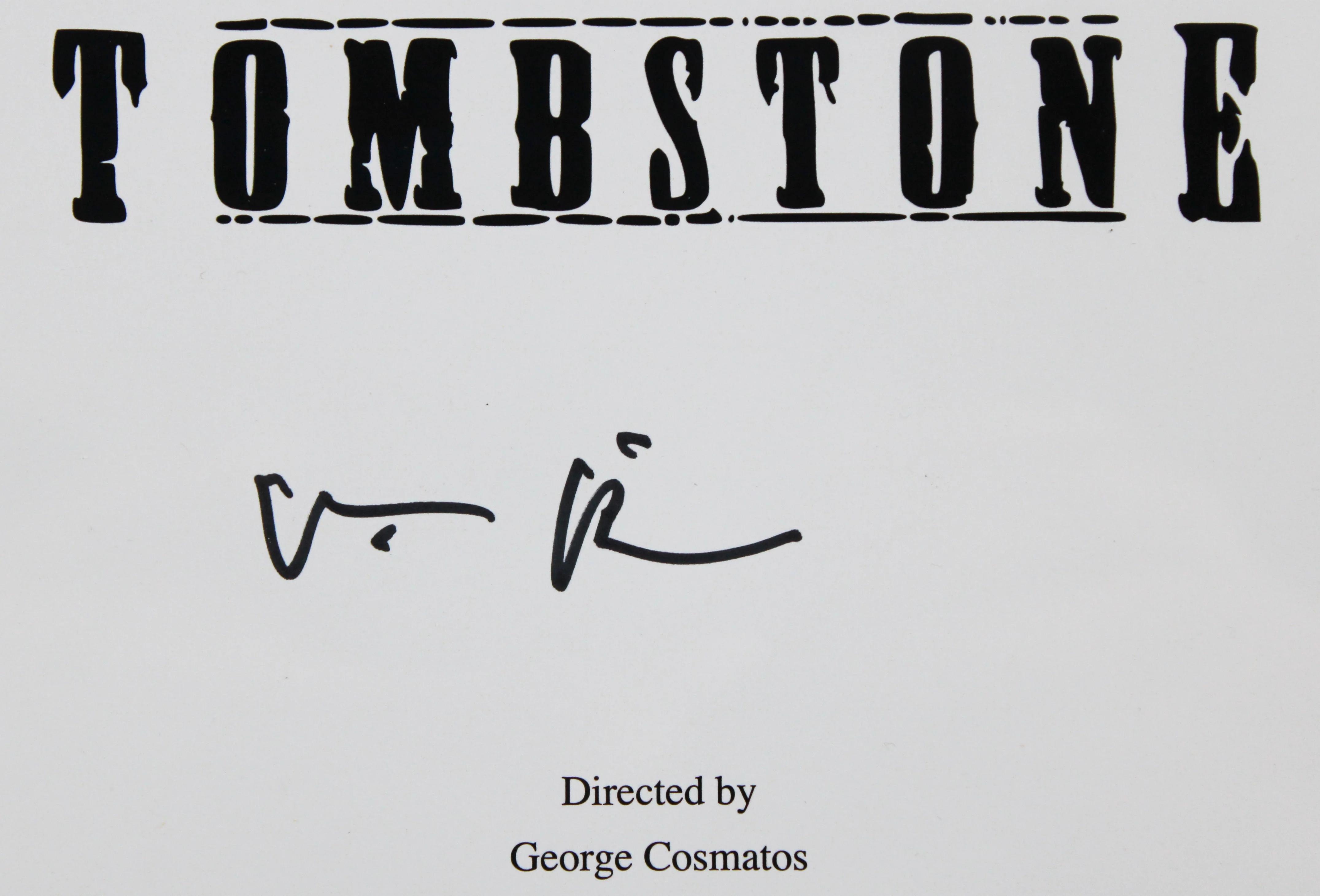 Val Kilmer Tombstone Authentic Signed Replica Movie Script JSA #VV75532 - Image 3