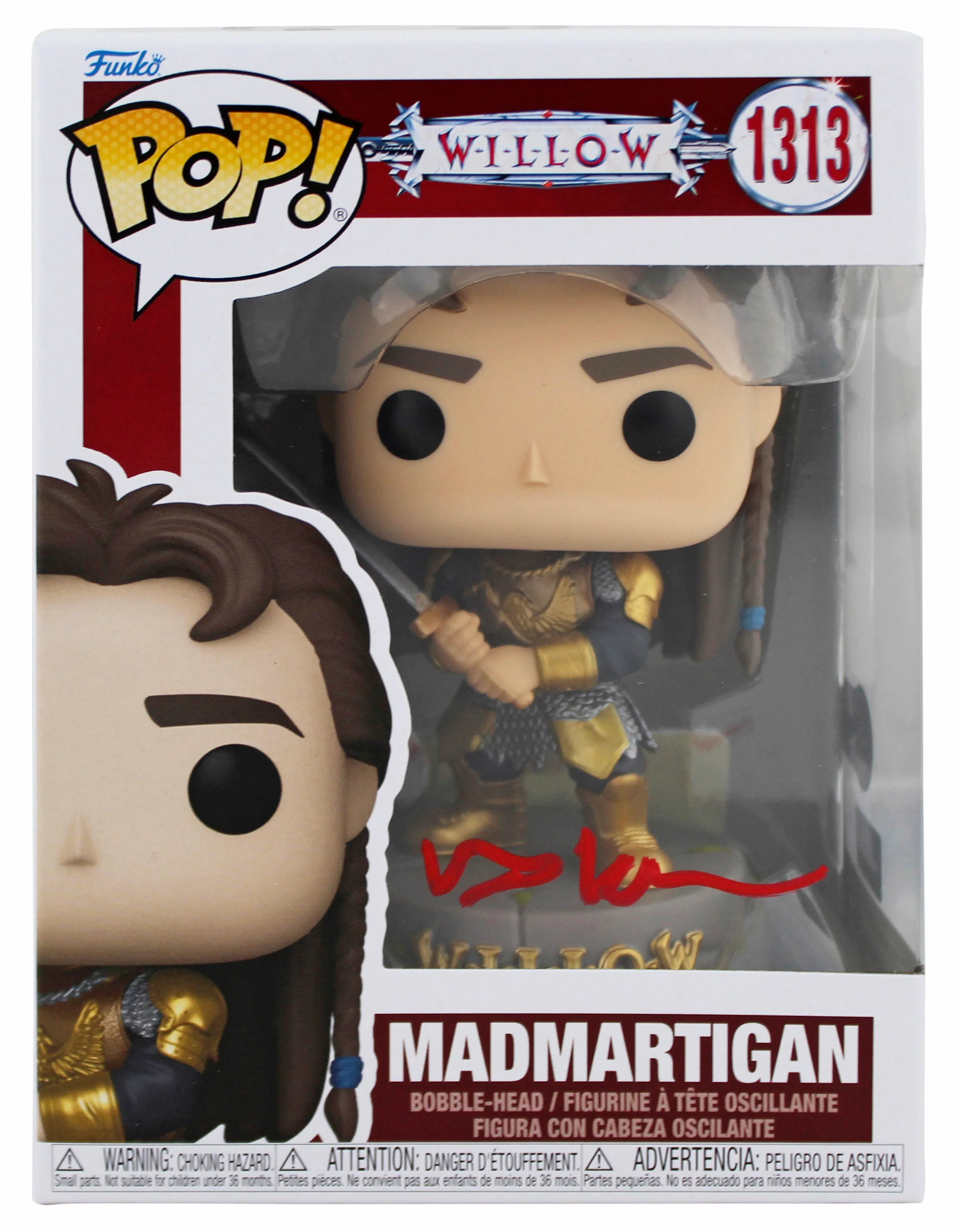 Val Kilmer Willow Authentic Signed #1313 Madmartigan Funko Pop Vinyl Figure BAS - Image 2