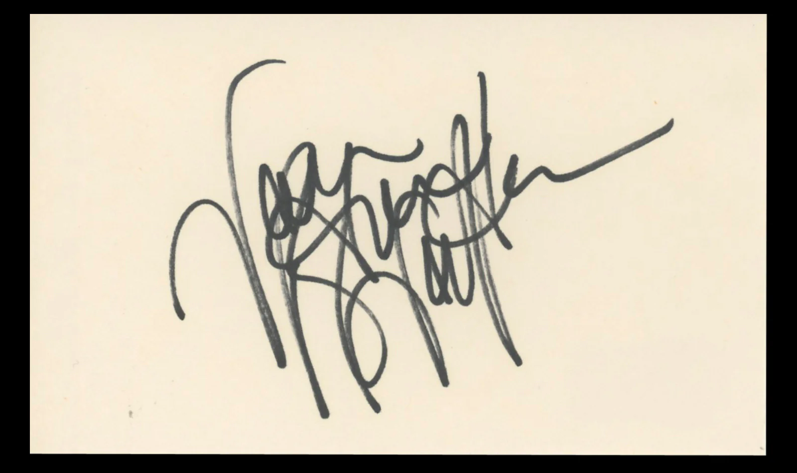 Valerie Van Halen One Day at a Time Authentic Signed 3x5 Index Card BAS #BT01243 - Image 2