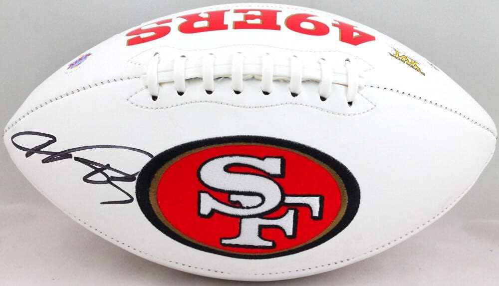 Vernon Davis Autographed SF 49ers Logo Football- Beckett W *Black - Image 5