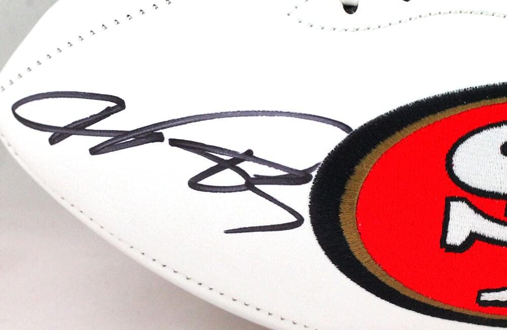 Vernon Davis Autographed SF 49ers Logo Football- Beckett W *Black - Image 6