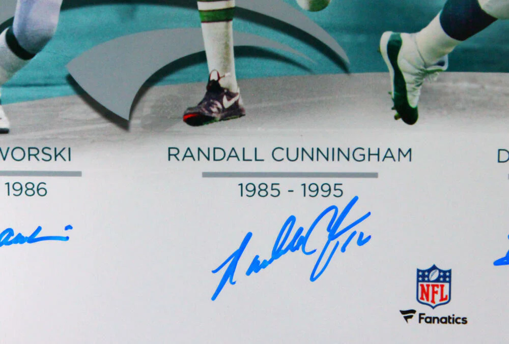 Vick/JAWORSKI/CUNNINGHAM/MCNABB Autographed 16x20-Beckett W Hologram *Blue - Image 3