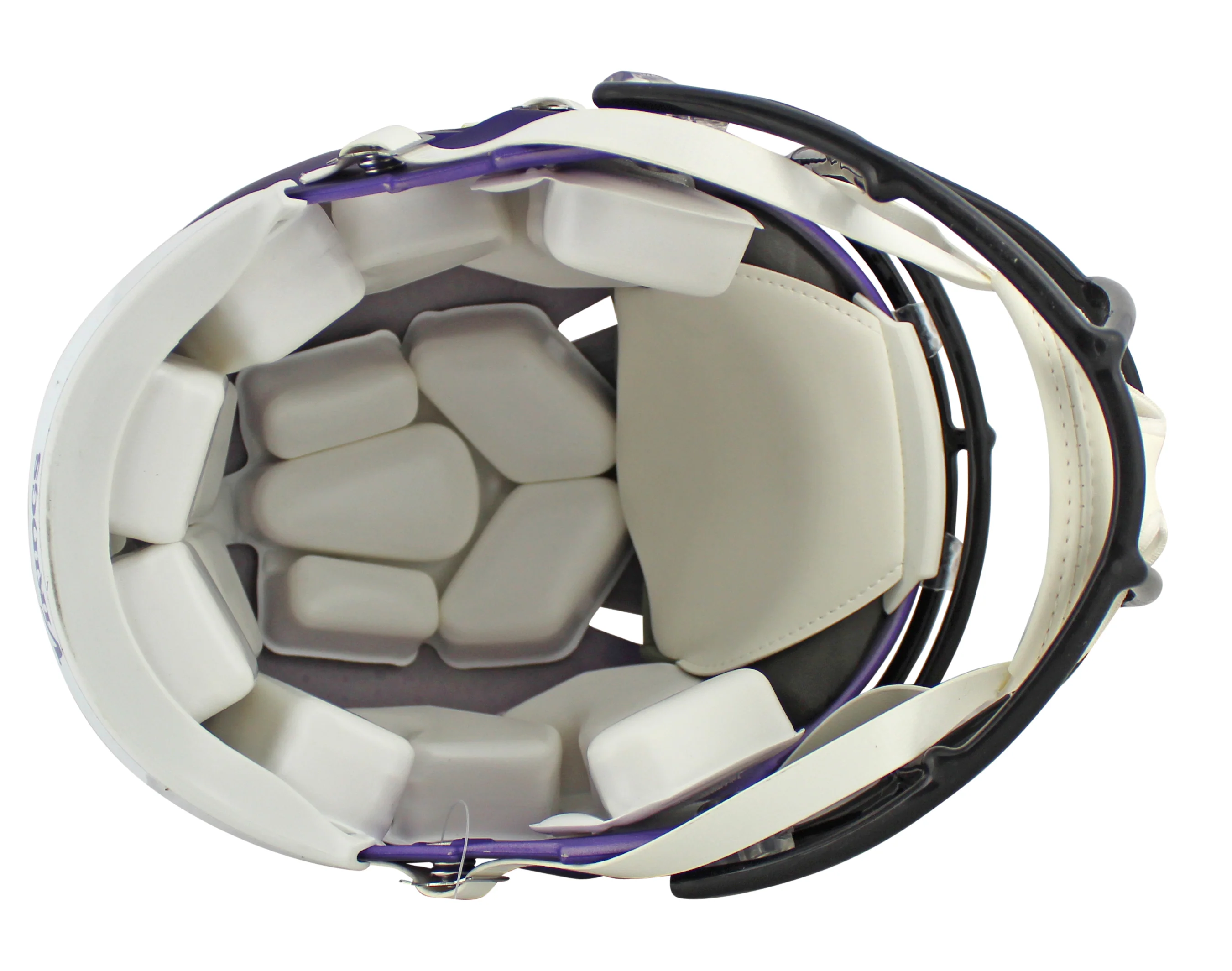 Vikings Adrian Peterson 4x Incribed Signed Proline F/S Speed Helmet BAS Witness - Image 5