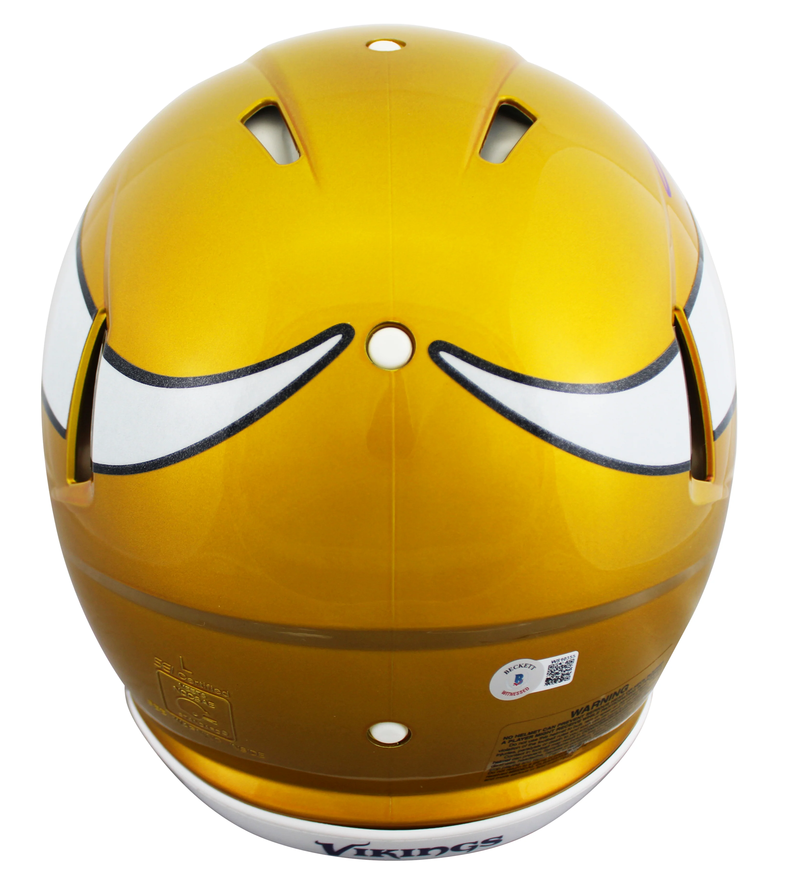 Vikings Adrian Peterson "All Day" Signed F/S Speed Proline Helmet BAS W #WS10355 - Image 4