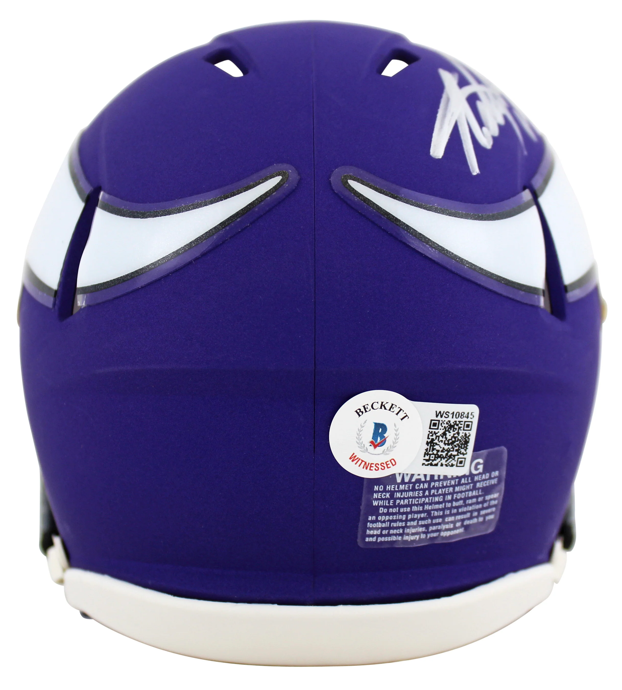 Vikings Adrian Peterson Authentic Signed Mini Helmet W/ Case BAS Witness - Image 4