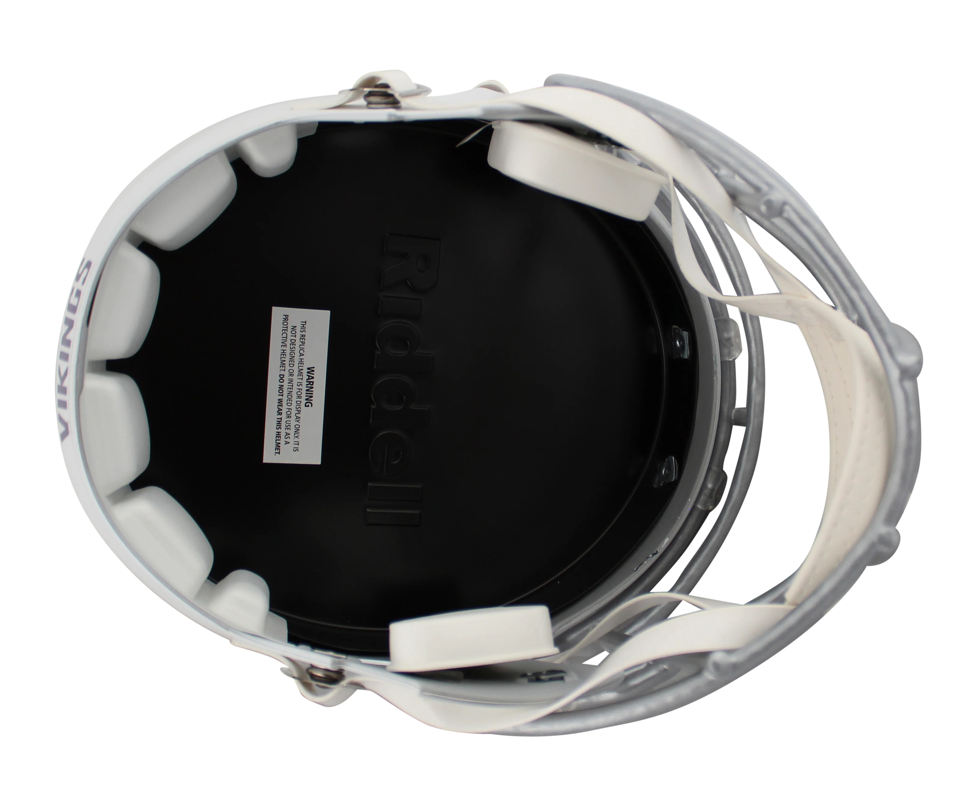 Vikings Adrian Peterson Signed 2024 Alt Full Size Speed Rep Helmet BAS Witnessed - Image 4