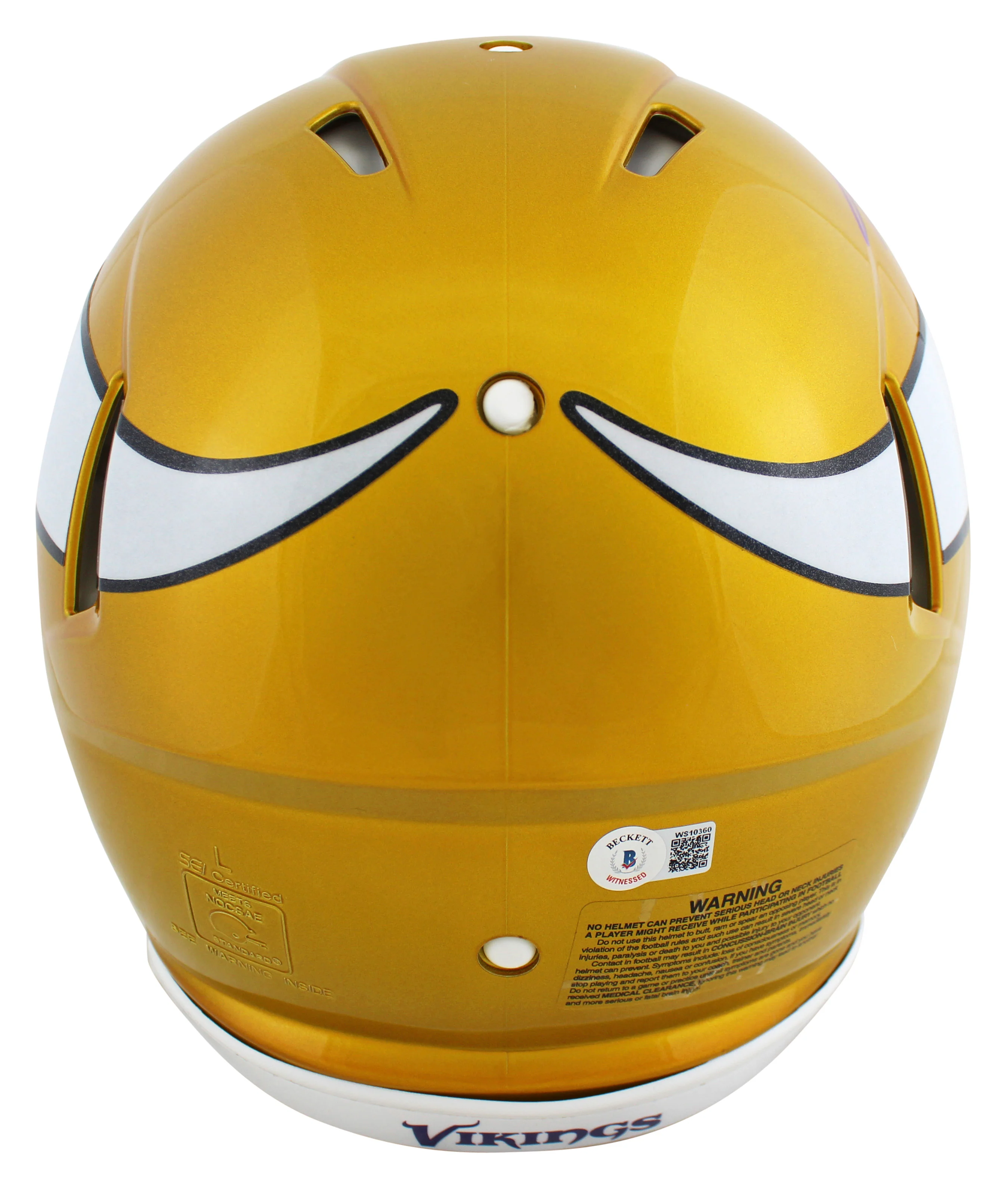 Vikings Adrian Peterson Signed Flash Full Size Speed Proline Helmet BAS Witness - Image 3
