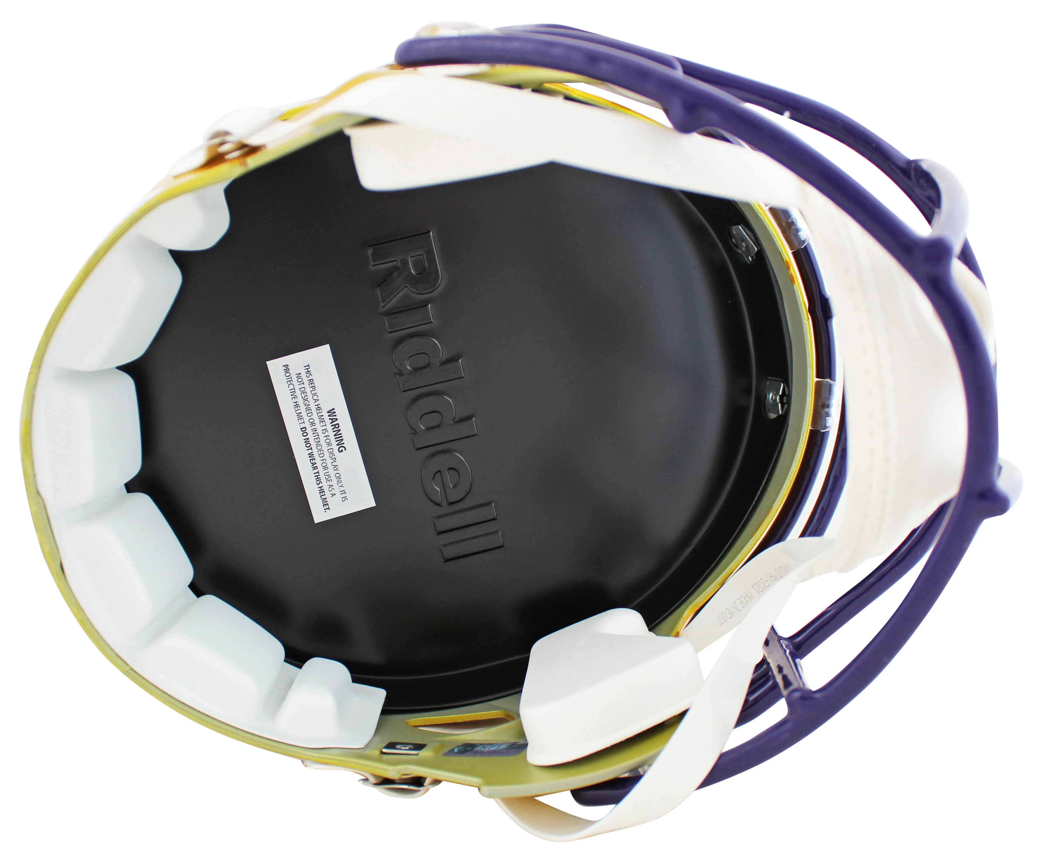 Vikings Adrian Peterson Signed Flash Full Size Speed Rep Helmet W/ Case BAS Wit - Image 5