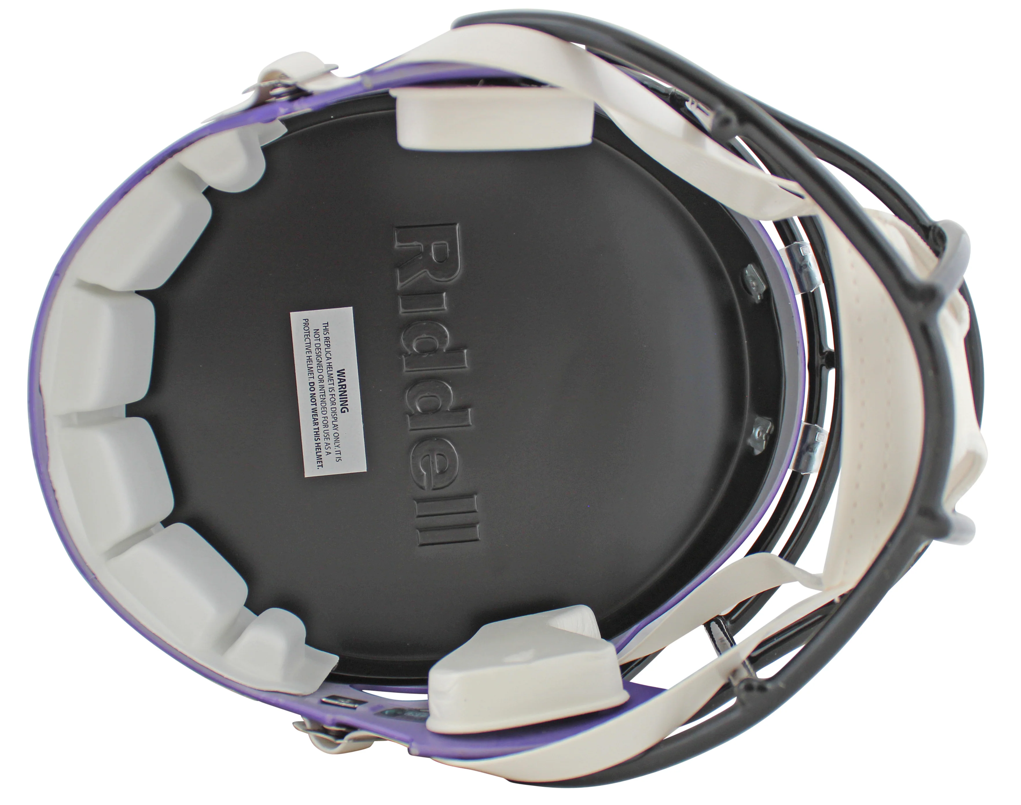 Vikings Adrian Peterson Signed Full Size Speed Rep Helmet W/ Case BAS Witnessed - Image 5