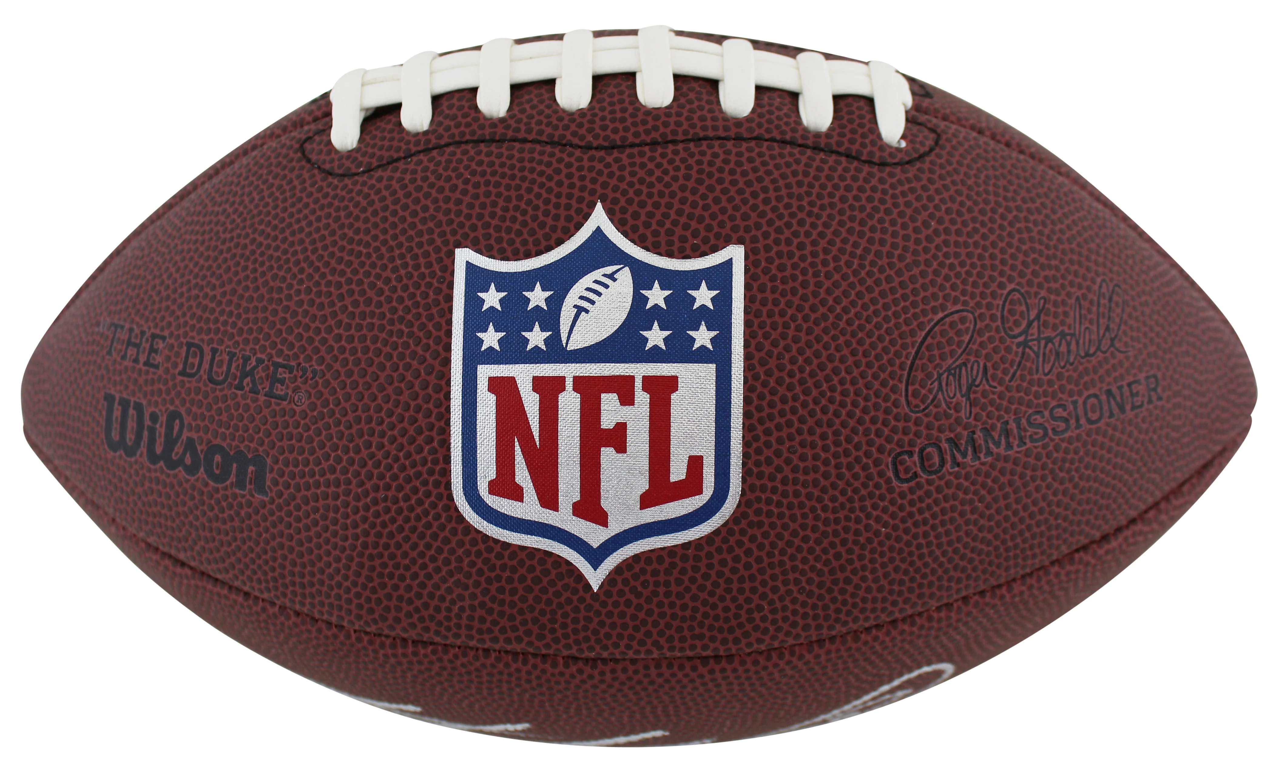 Vikings Adrian Peterson Signed Wilson Duke Replica Football W/ Case BAS Witness - Image 5