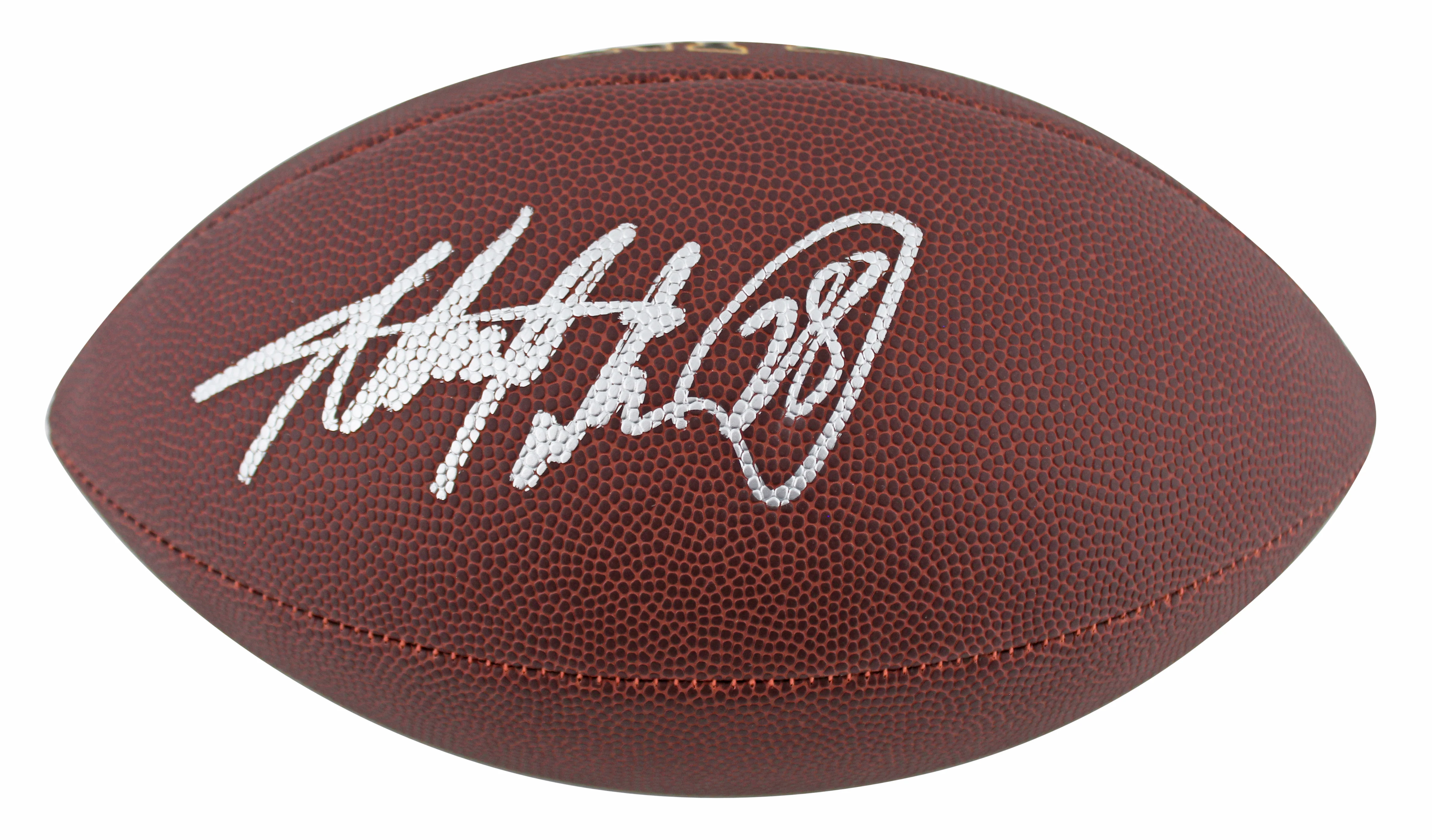 Vikings Adrian Peterson Signed Wilson Super Grip Football w/ Case BAS Witness - Image 3