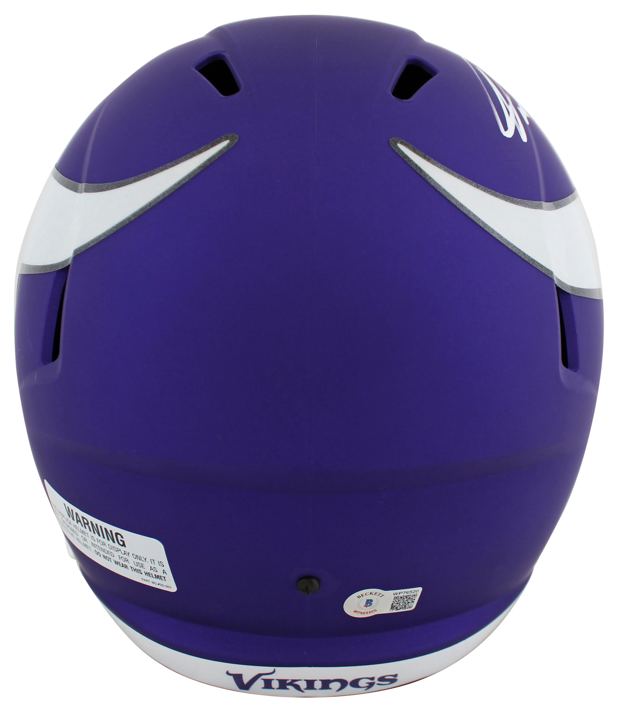Vikings Jared Allen Authentic Signed Full Size Speed Rep Helmet BAS Witnessed - Image 3