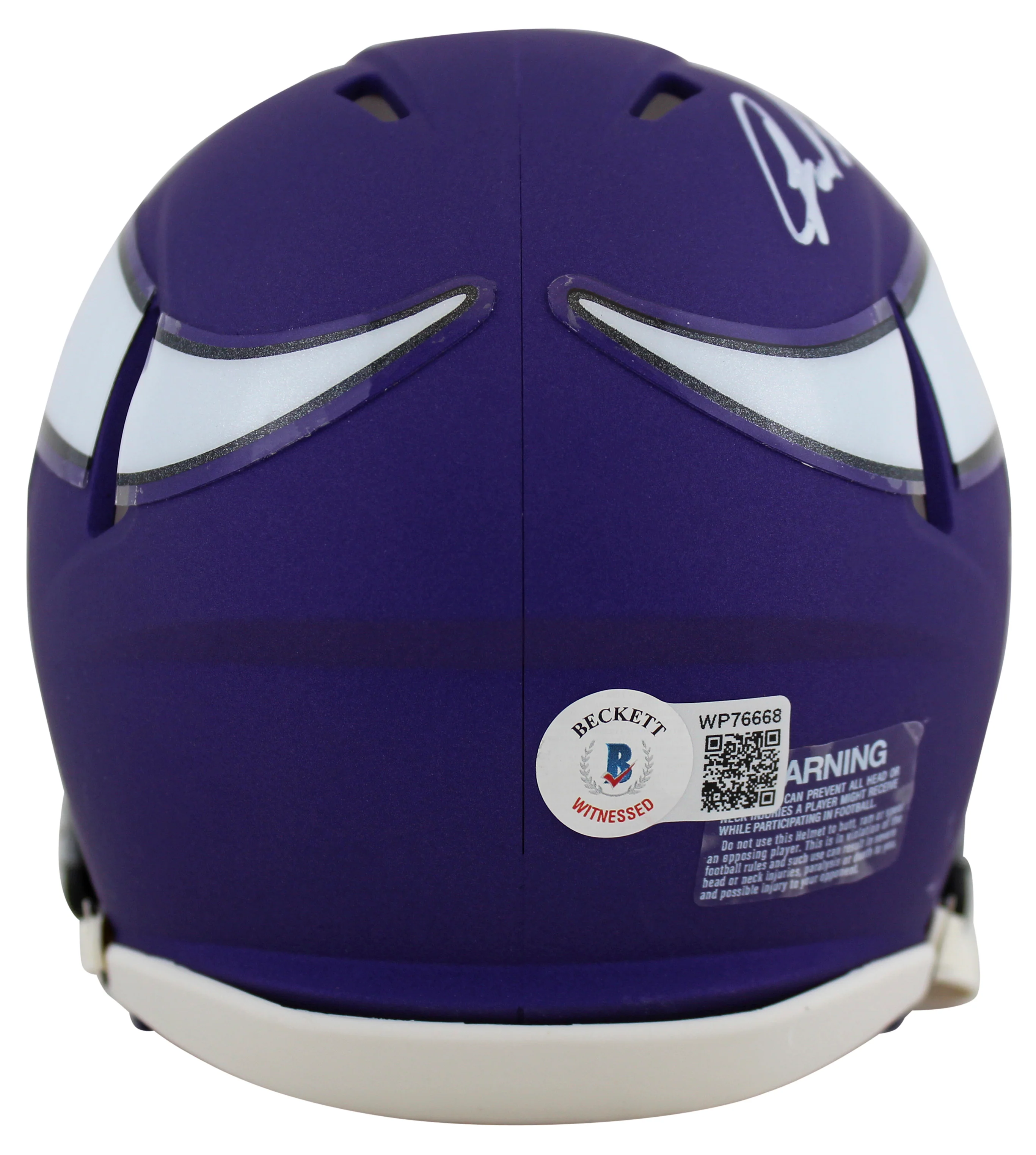 Vikings Jared Allen Authentic Signed Speed Mini Helmet Autographed BAS Witnessed - Image 3