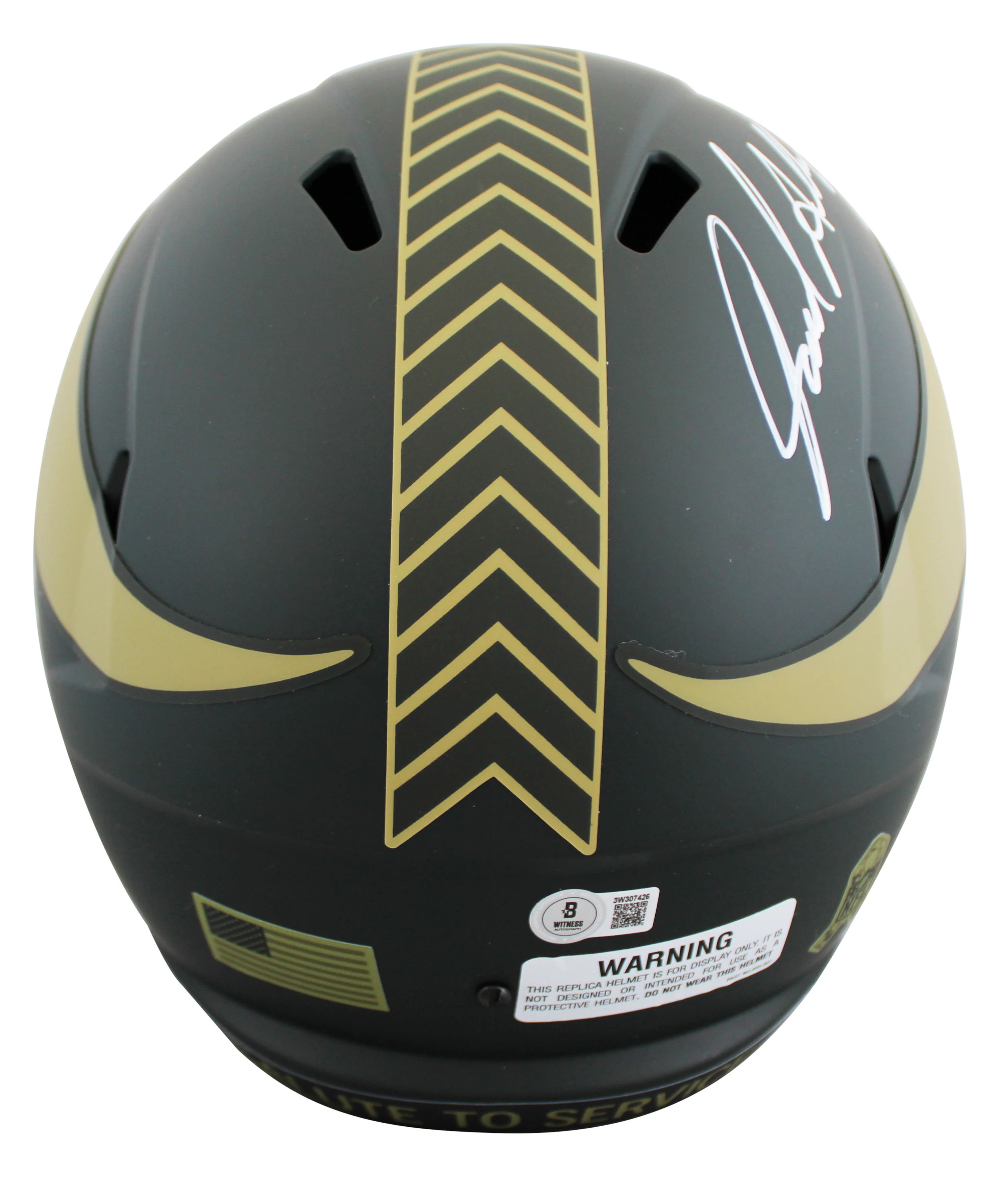Vikings Jared Allen "HOF 25" Signed STS IV F/S Speed Rep Helmet W/ Case BAS Wit - Image 4