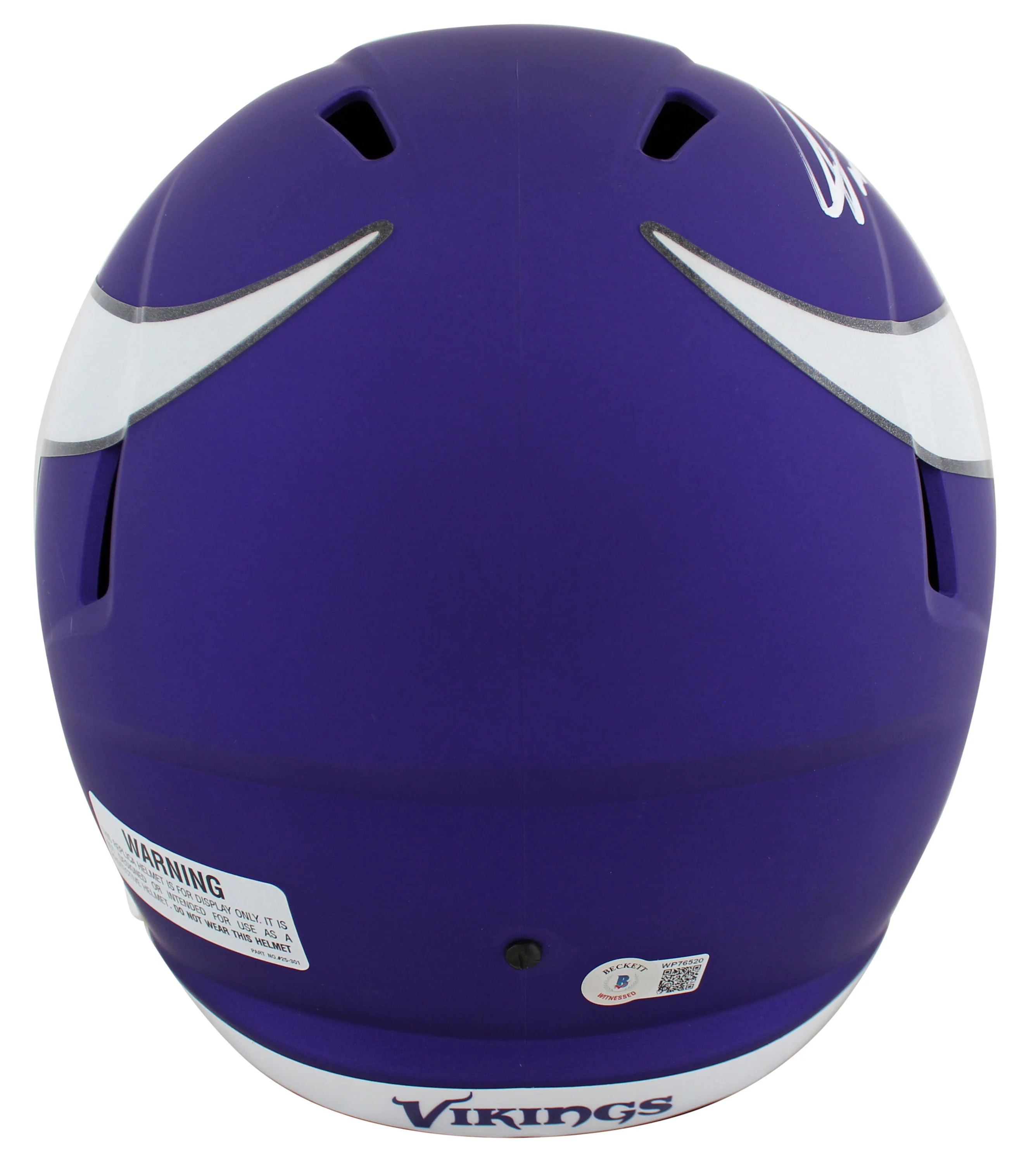 Vikings Jared Allen Signed Full Size Speed Rep Helmet W/ Case BAS Witnessed - Image 4