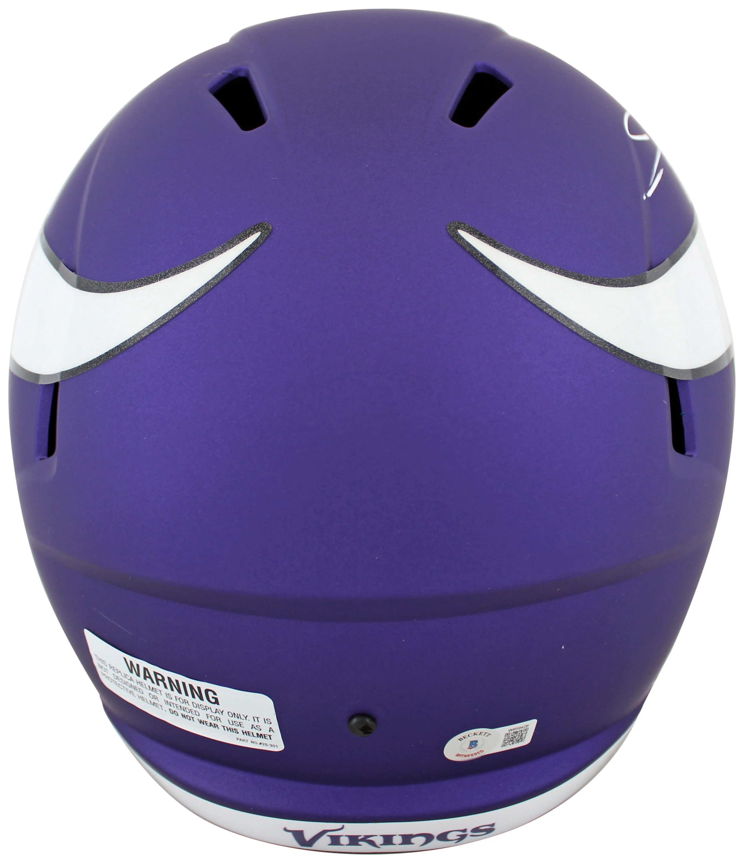 Vikings Jordan Addison Authentic Signed Full Size Speed Rep Helmet BAS Witnessed - Image 3