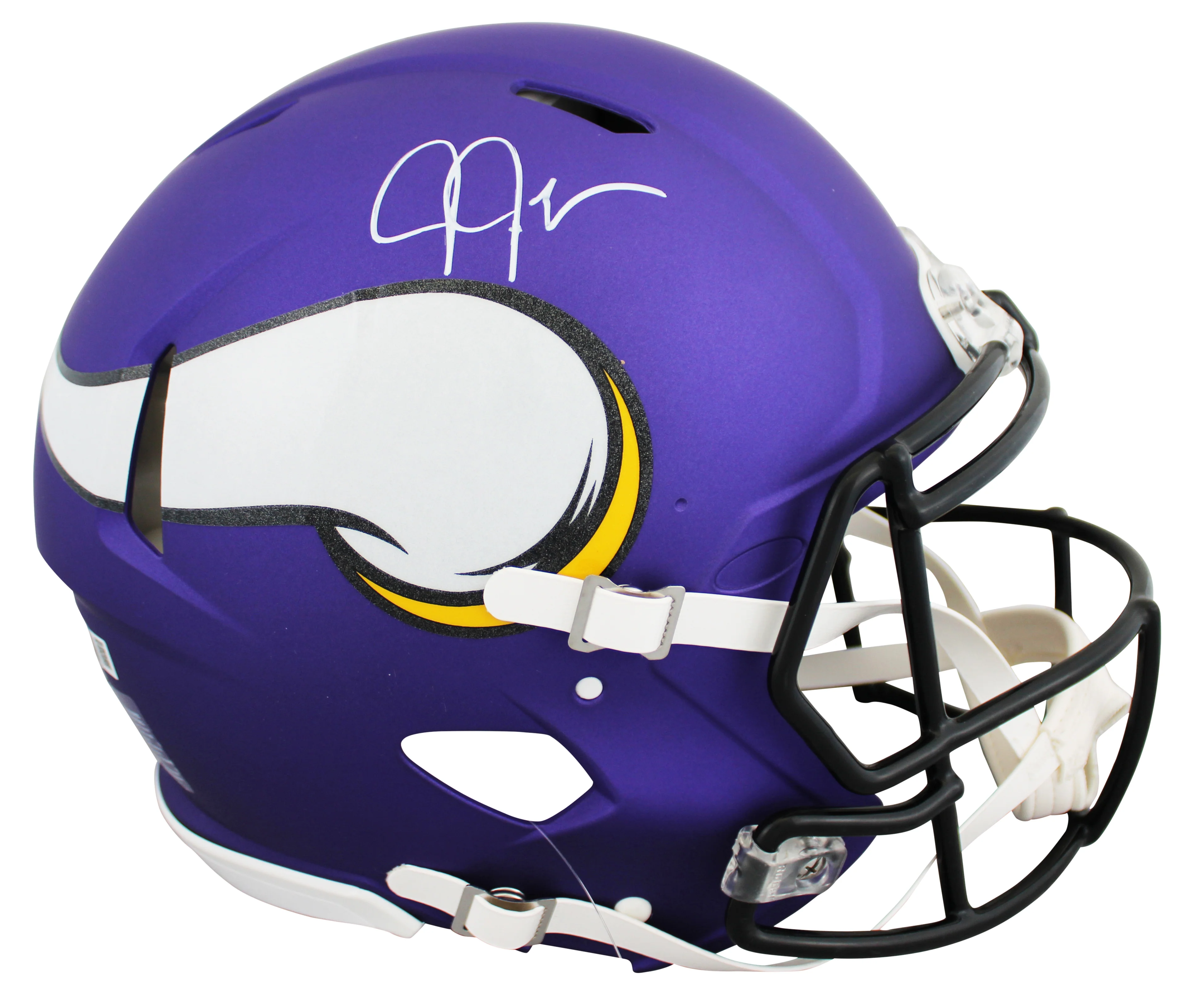 Vikings Justin Jefferson Signed Full Size Speed Proline Helmet W/ Case BAS Wit - Image 3