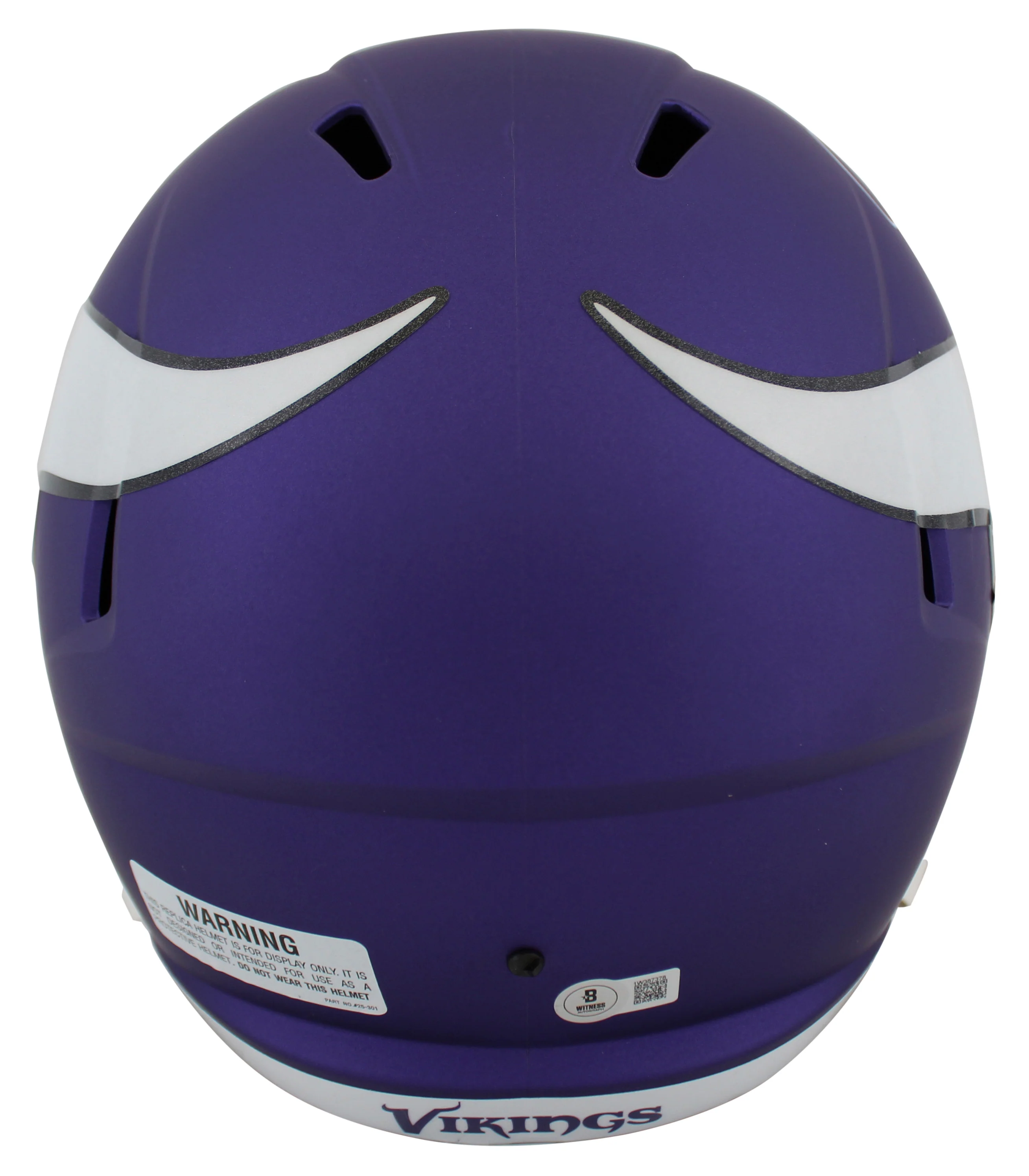 Vikings Justin Jefferson Signed Full Size Speed Rep Helmet w/ Case BAS Witnessed - Image 4