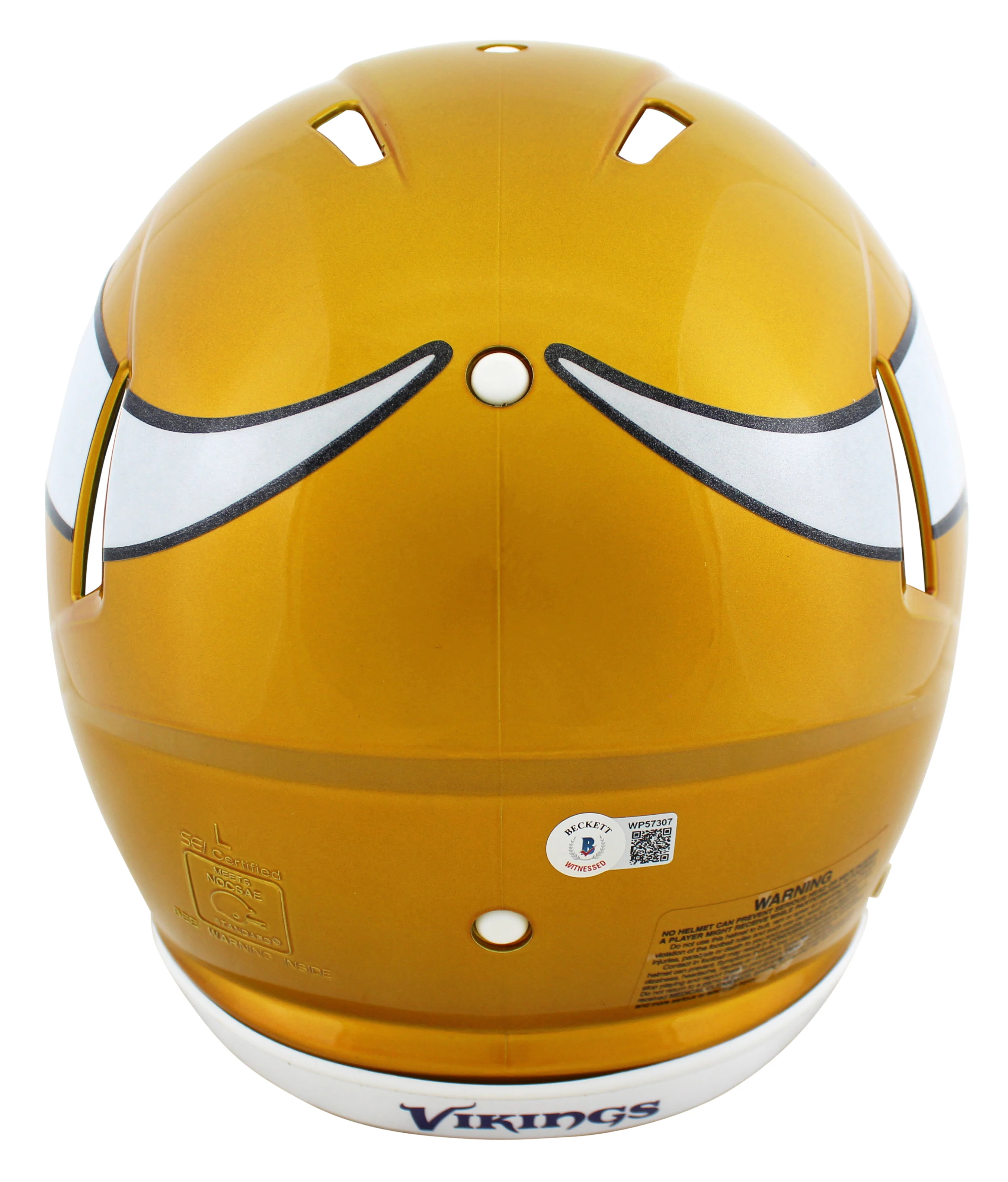 Vikings Justin Jefferson "SKOL" Signed Flash Full Size Speed Proline Helmet BAS - Image 3