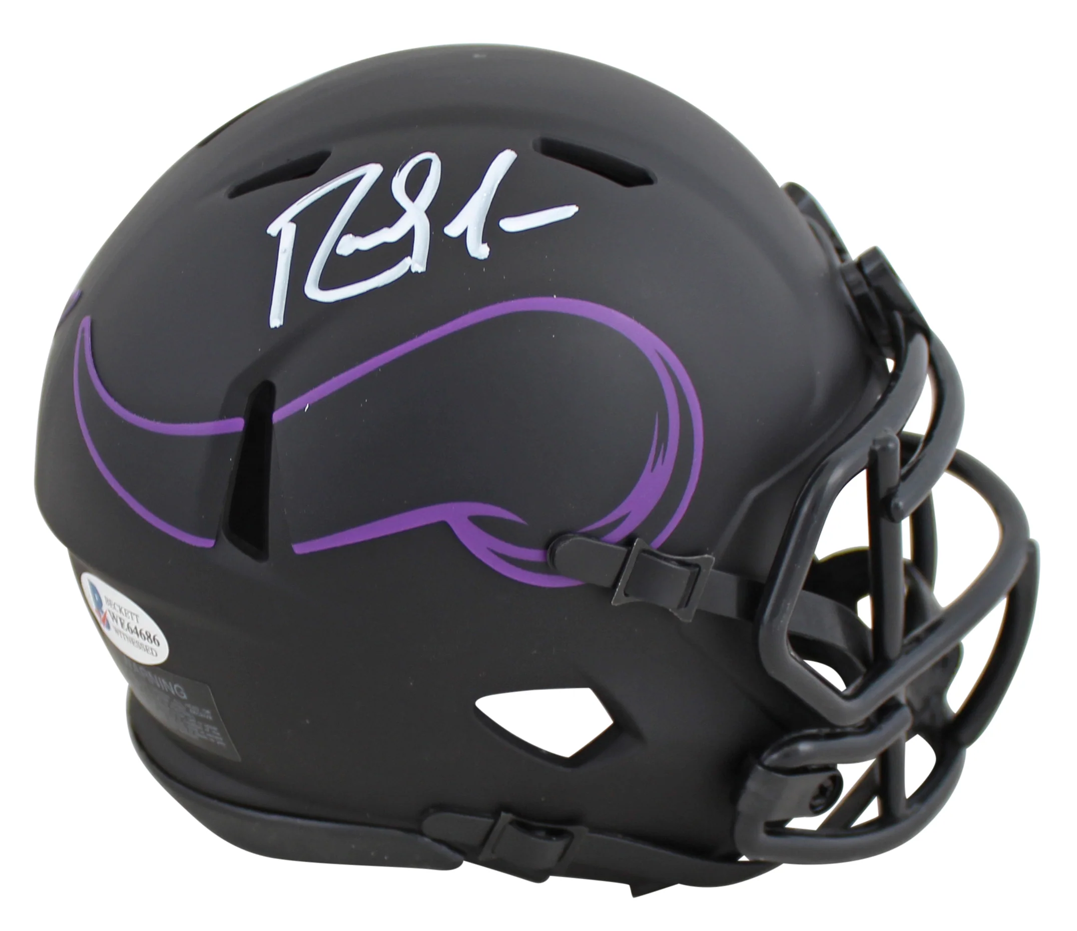 Vikings Randy Moss Authentic Signed Eclipse Speed Mini Helmet BAS Witnessed - Image 2